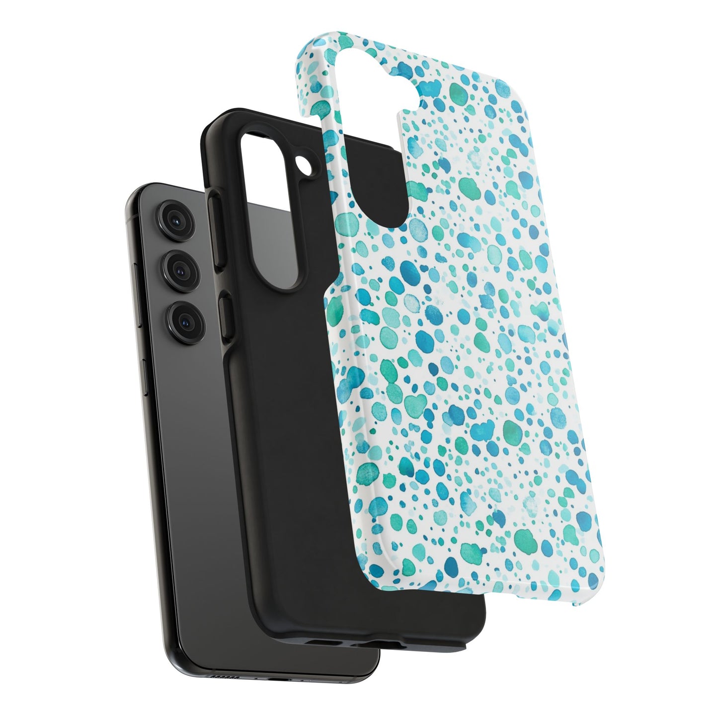 Trendy Spots | Aqua Watercolor Polka Dots