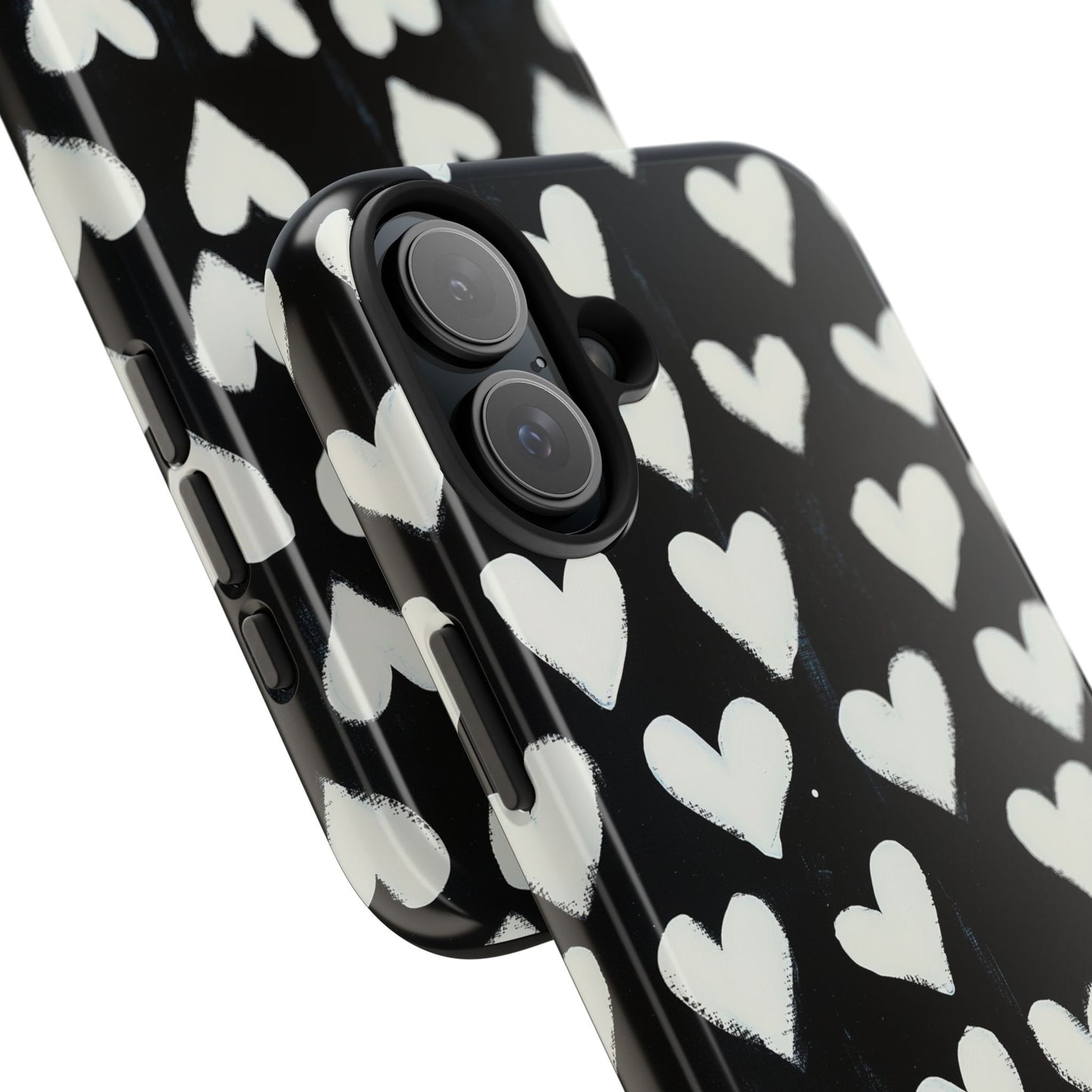 Love is in the Air | White Hearts on Black