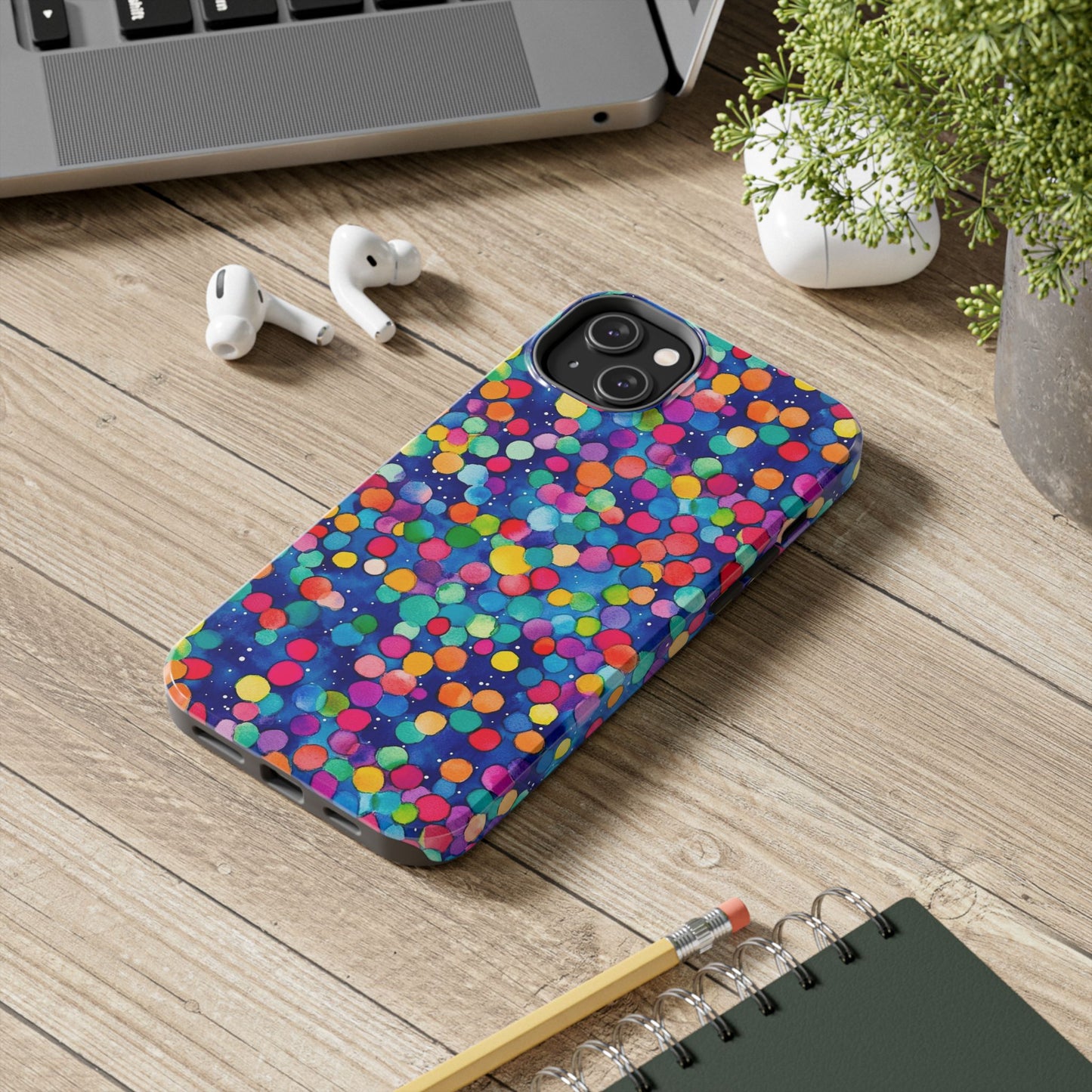 Trendy Spots | Colorful Blues Polka Dots