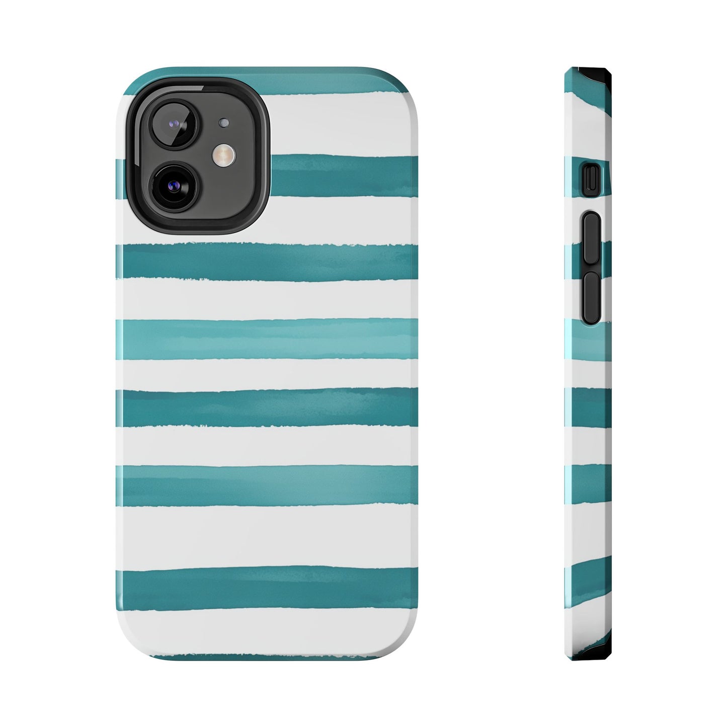 Vibrant Lines | Teal Ocean Stripes