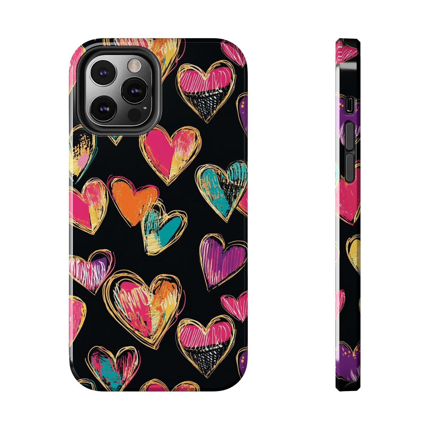 Love is in the Air | Colorful Chalk Hearts