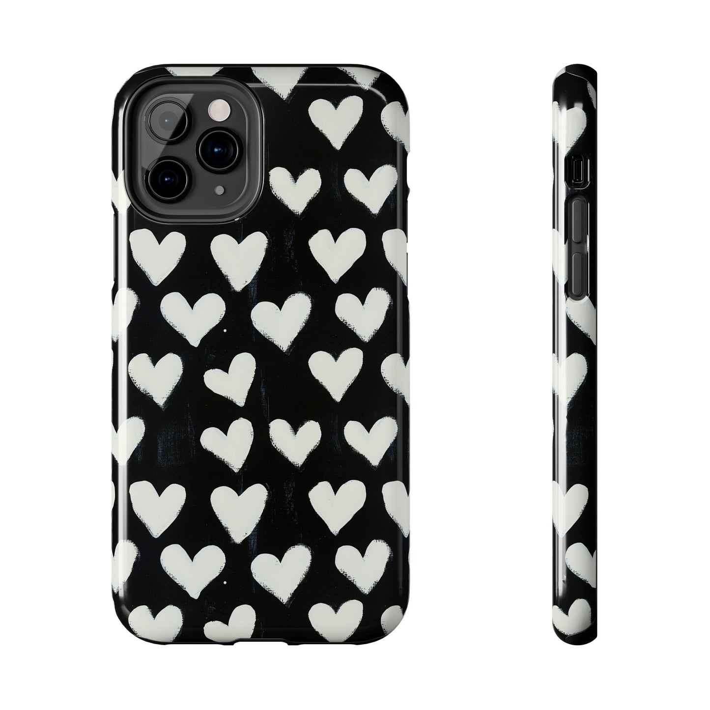 Love is in the Air | White Hearts on Black