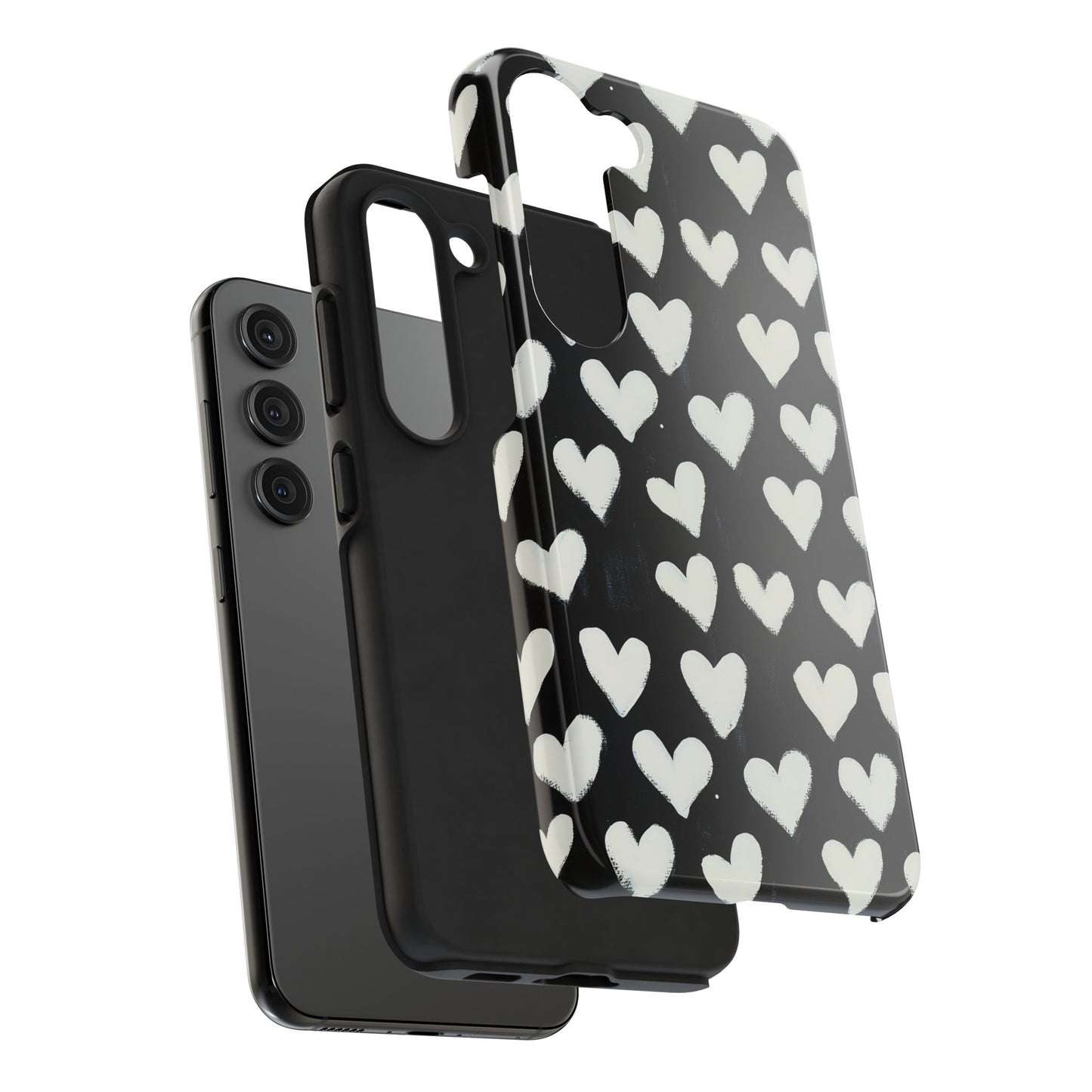 Love is in the Air | White Hearts on Black