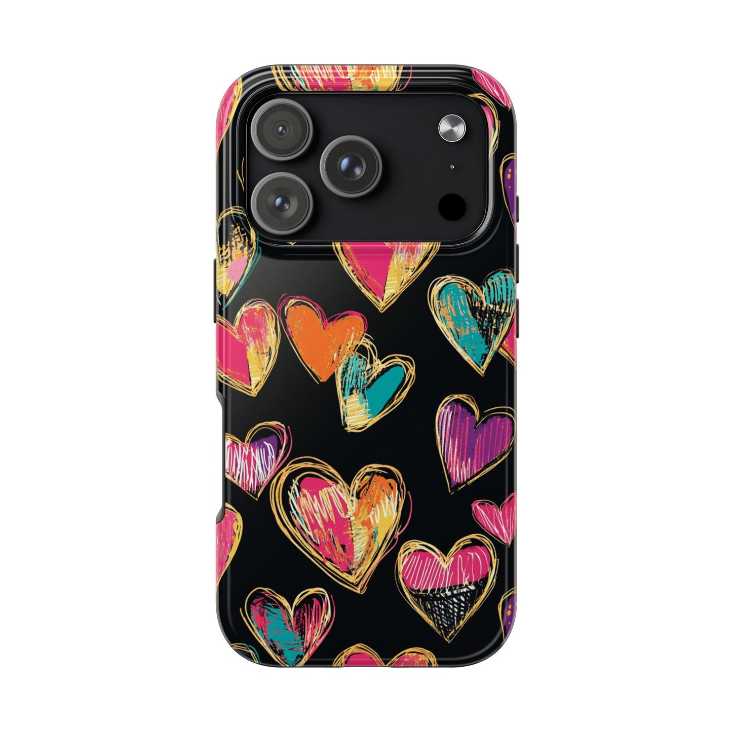 Love is in the Air | Colorful Chalk Hearts