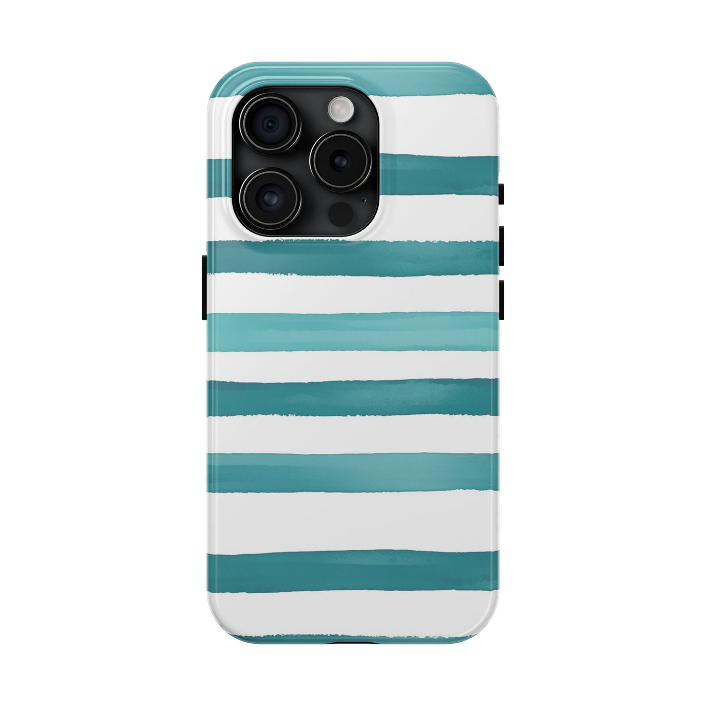 Vibrant Lines | Teal Ocean Stripes