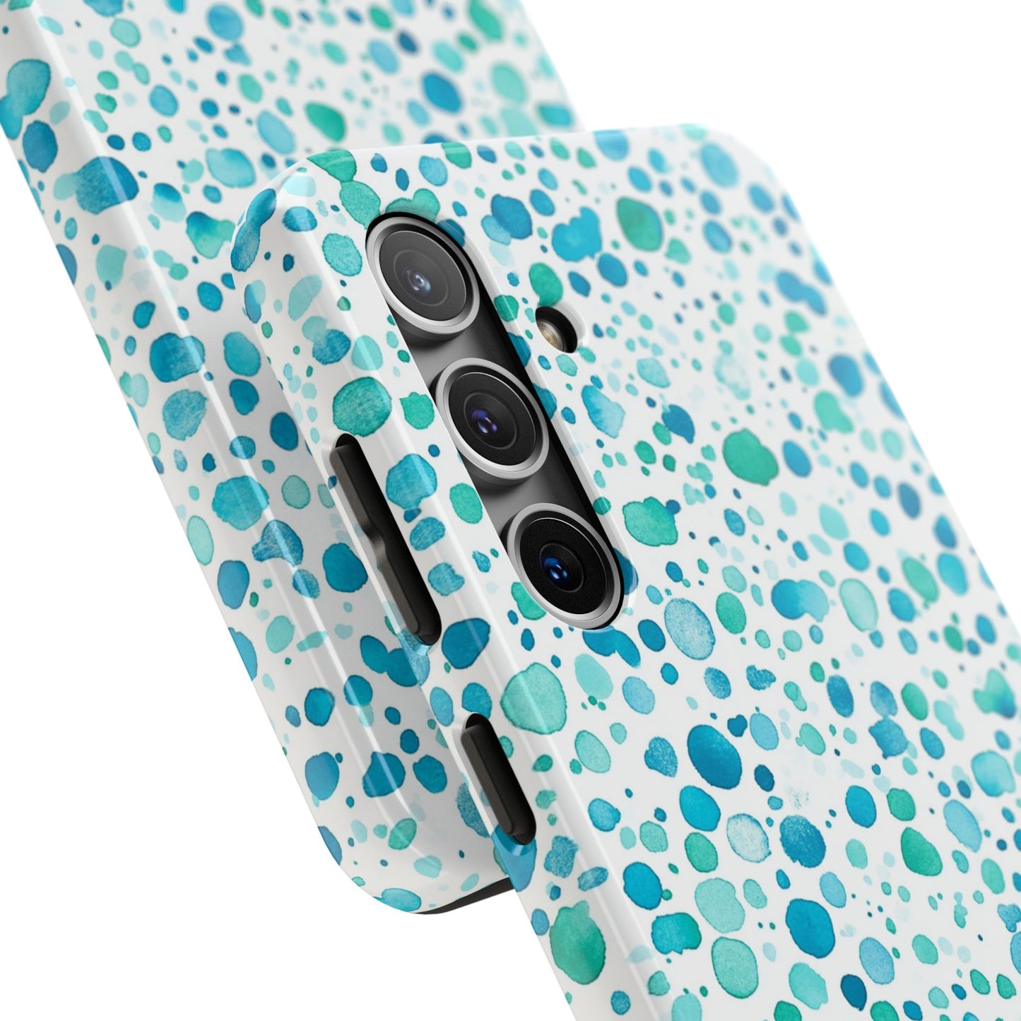 Trendy Spots | Aqua Watercolor Polka Dots