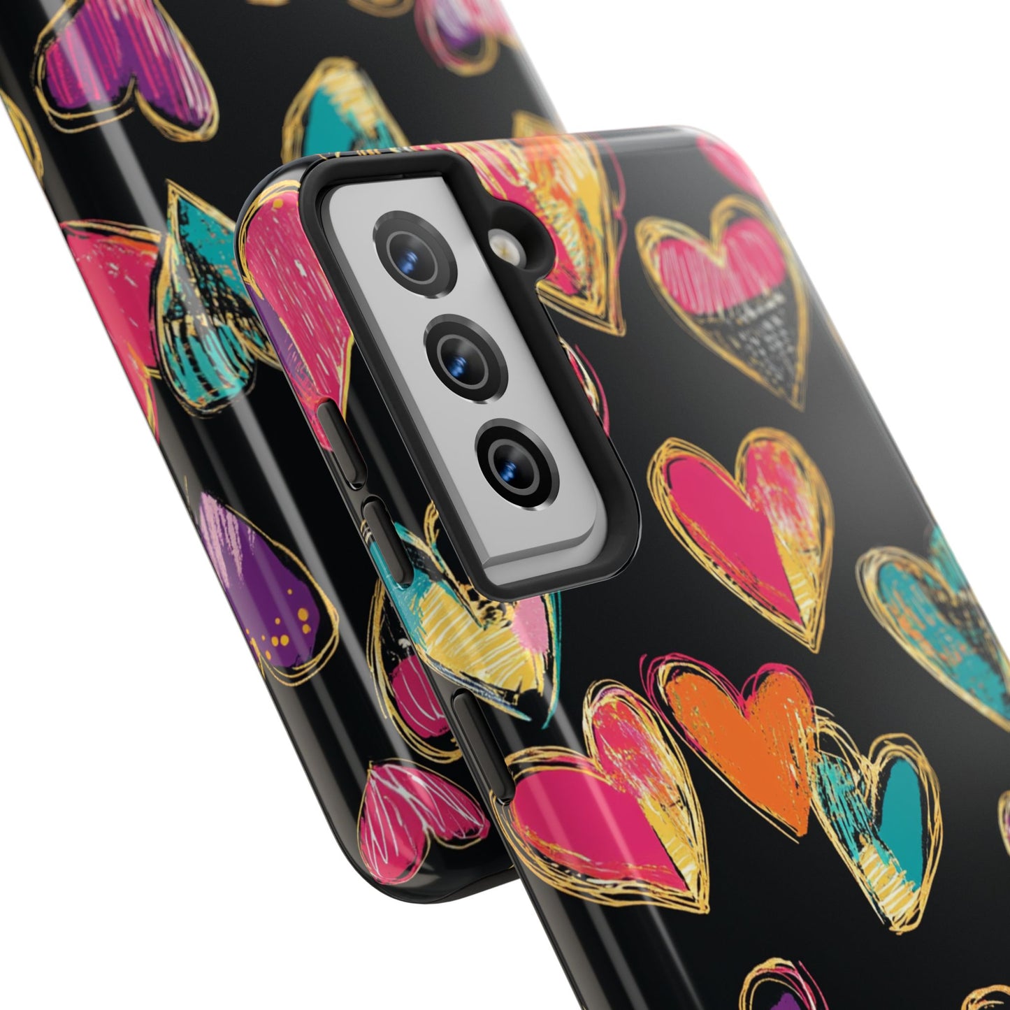 Love is in the Air | Colorful Chalk Hearts