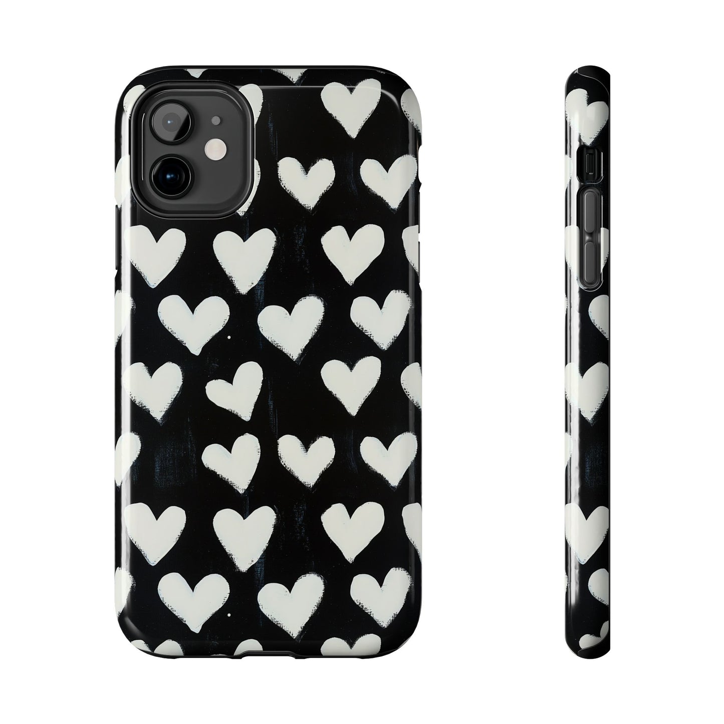 Love is in the Air | White Hearts on Black