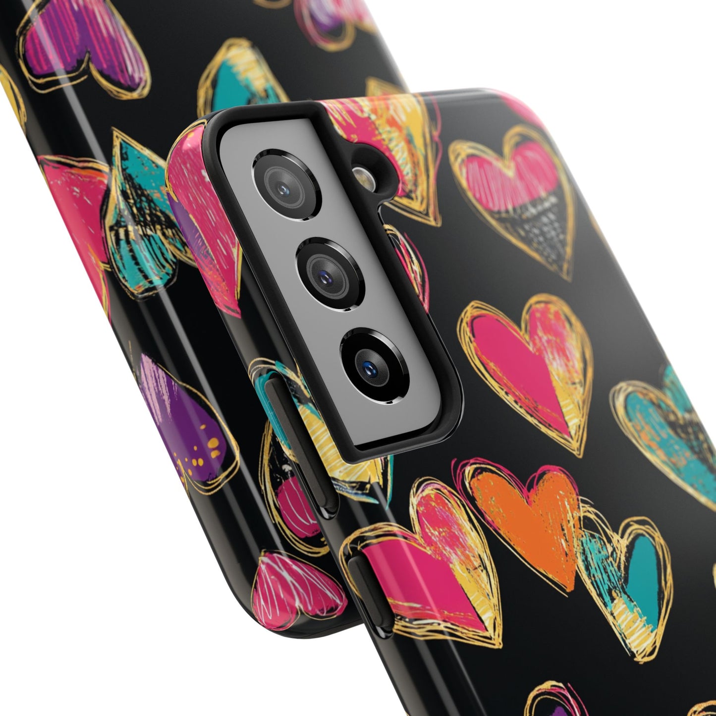 Love is in the Air | Colorful Chalk Hearts