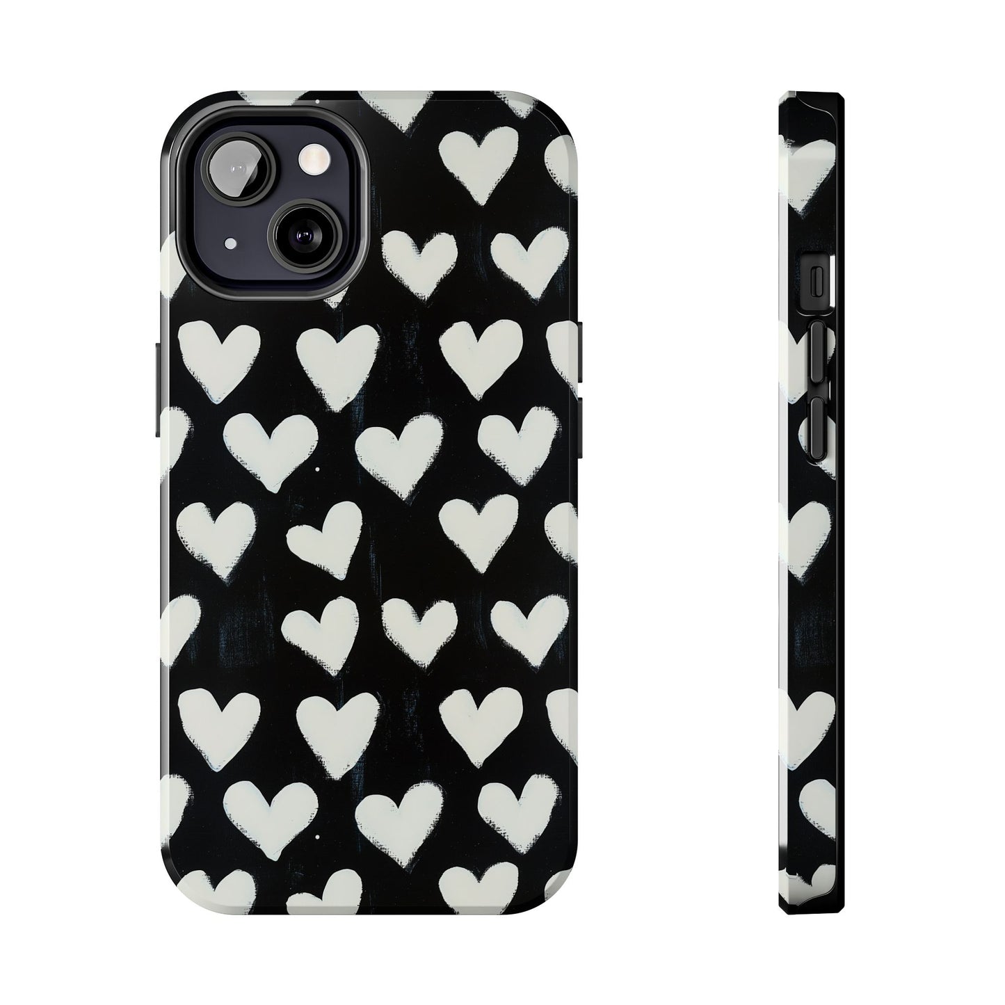 Love is in the Air | White Hearts on Black