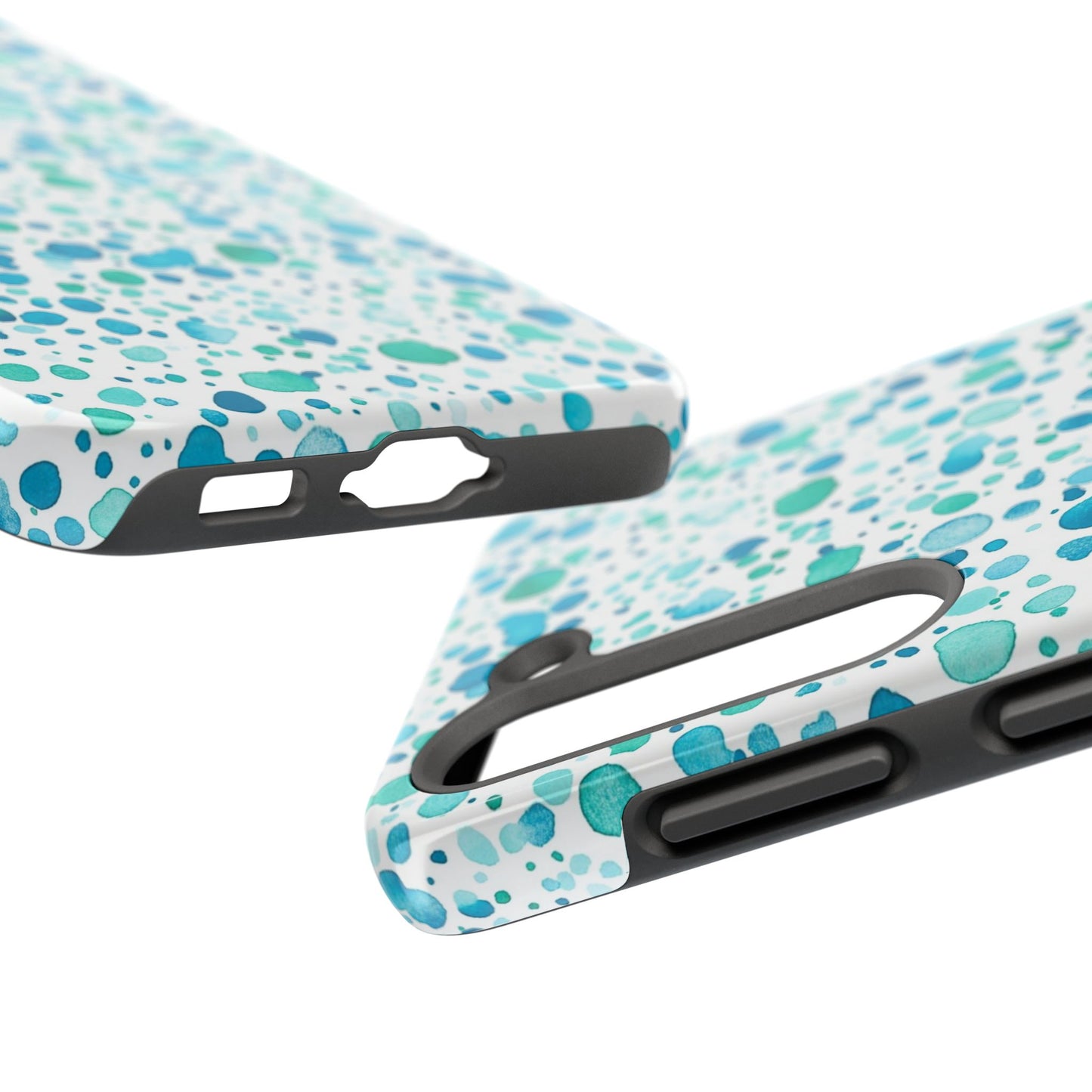 Trendy Spots | Aqua Watercolor Polka Dots