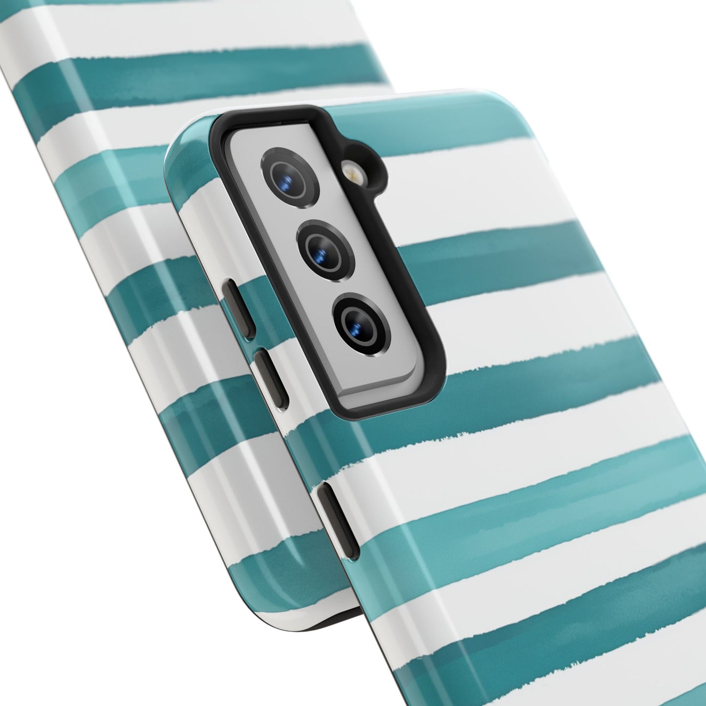 Vibrant Lines | Teal Ocean Stripes