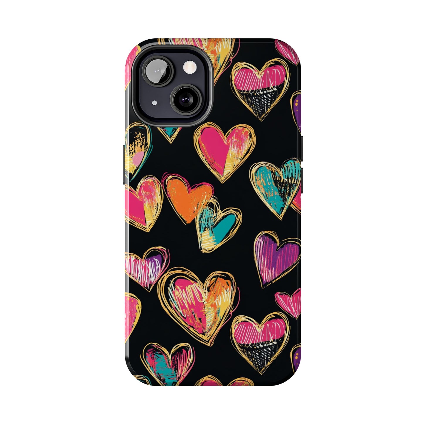 Love is in the Air | Colorful Chalk Hearts