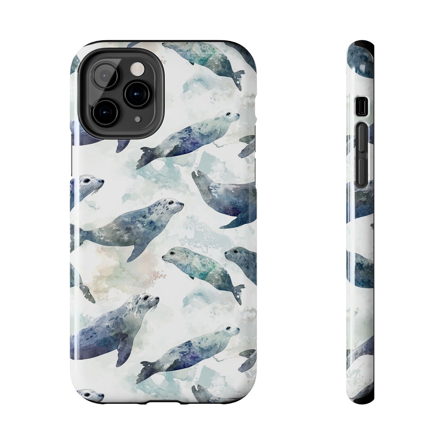 Animal Instinct | Watercolor Leopard Seals