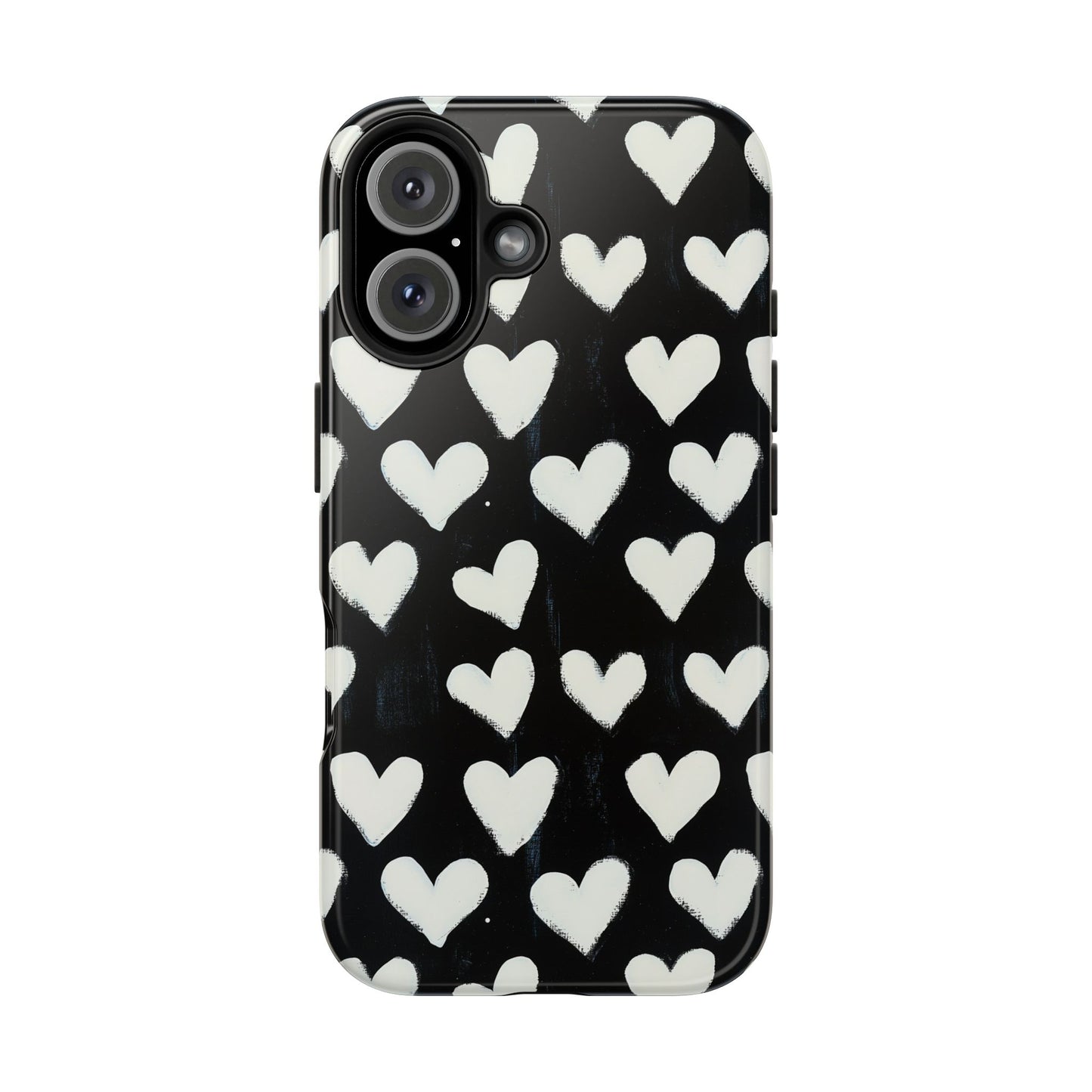 Love is in the Air | White Hearts on Black
