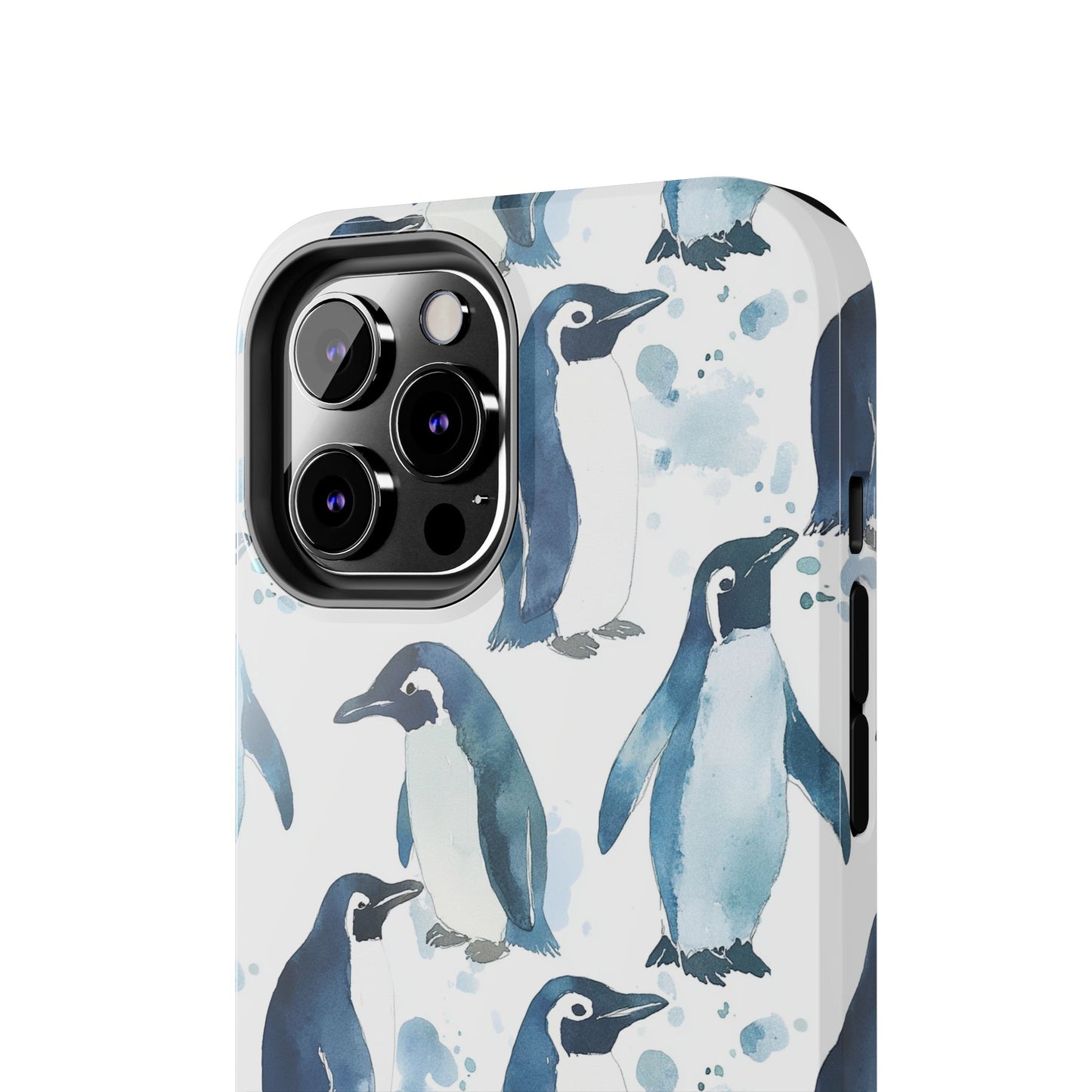 Animal Instinct | Watercolor Blue Gray Penguins