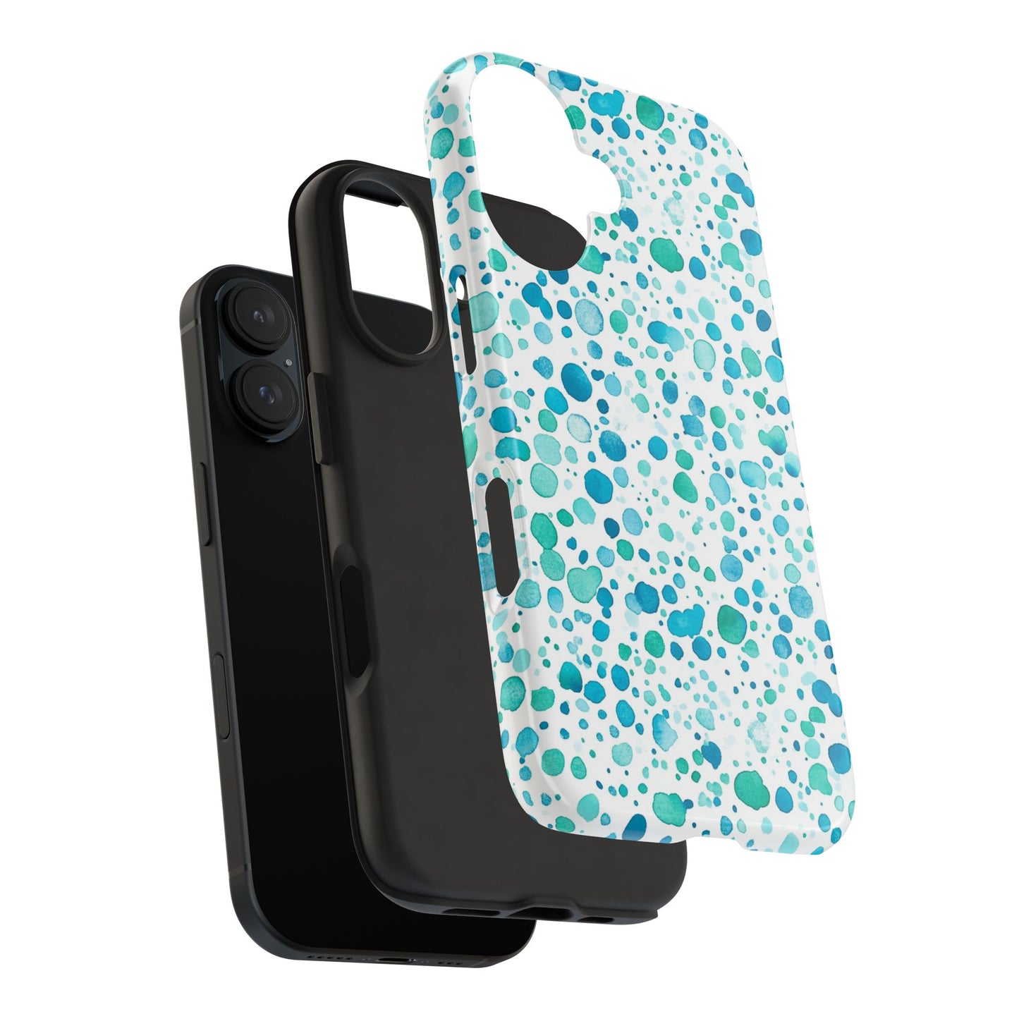 Trendy Spots | Aqua Watercolor Polka Dots