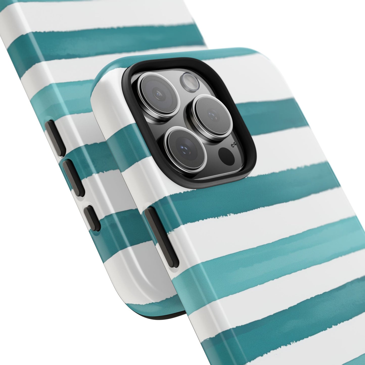 Vibrant Lines | Teal Ocean Stripes