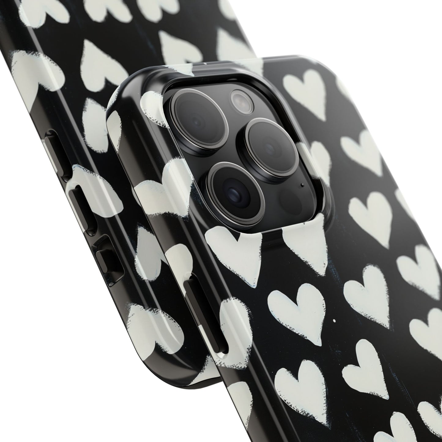 Love is in the Air | White Hearts on Black
