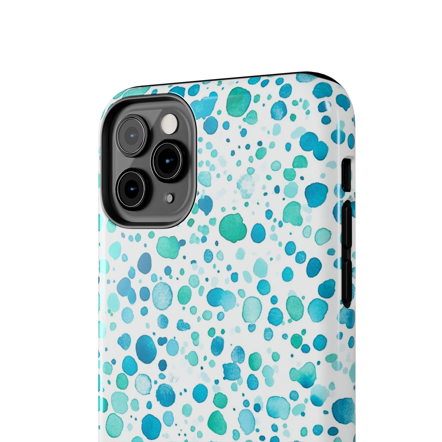 Trendy Spots | Aqua Watercolor Polka Dots