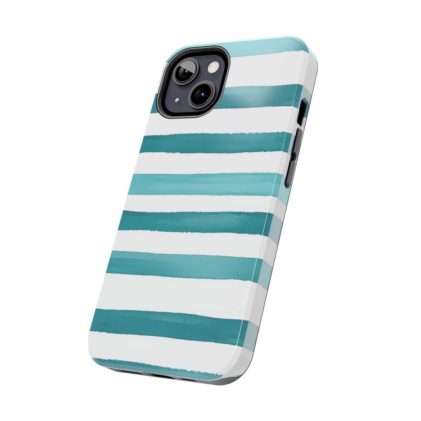 Vibrant Lines | Teal Ocean Stripes