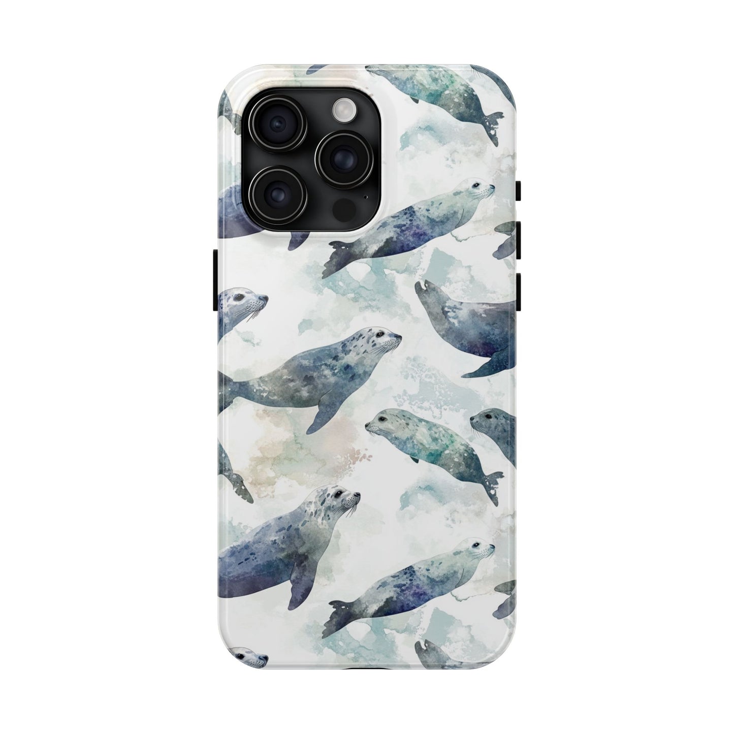Animal Instinct | Watercolor Leopard Seals