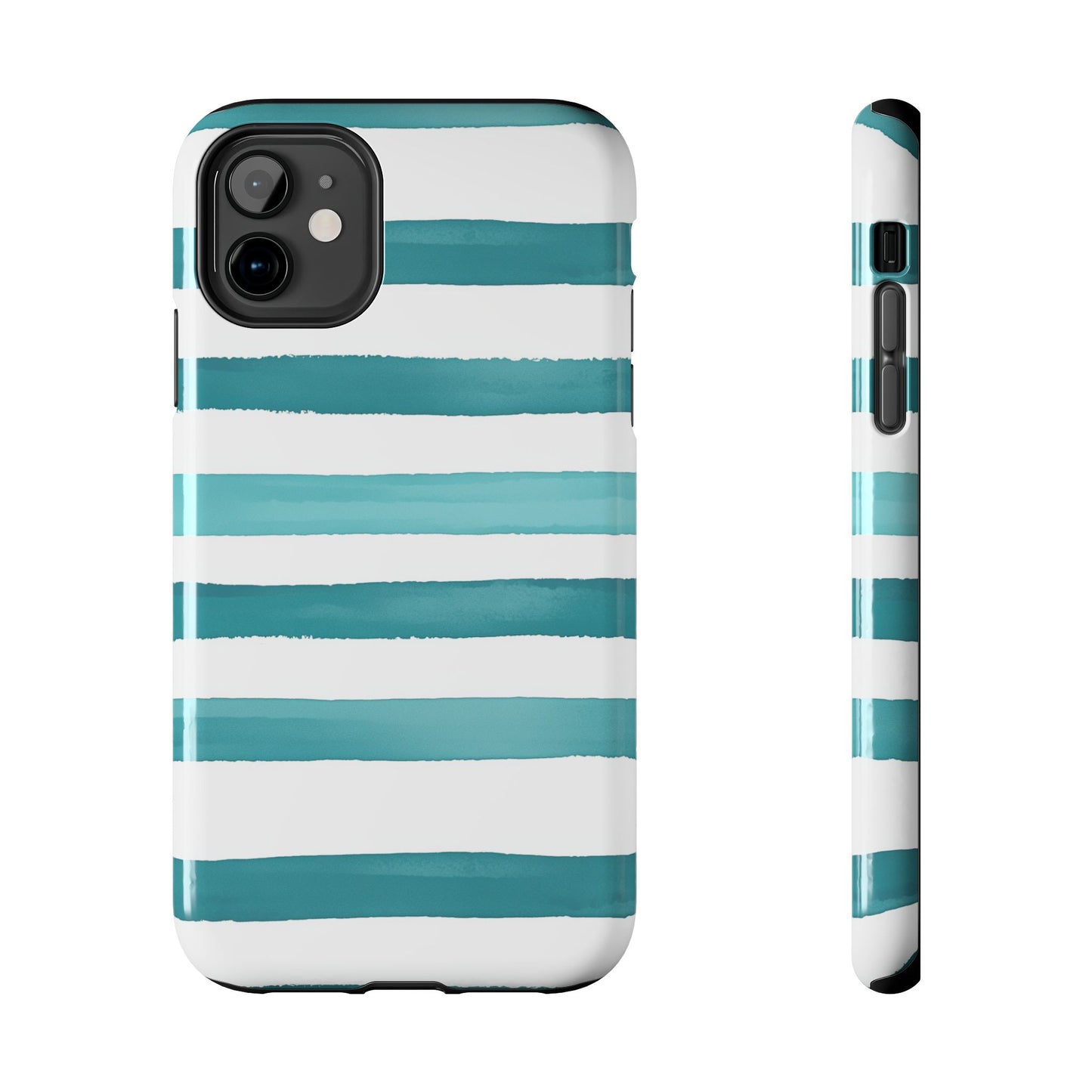 Vibrant Lines | Teal Ocean Stripes