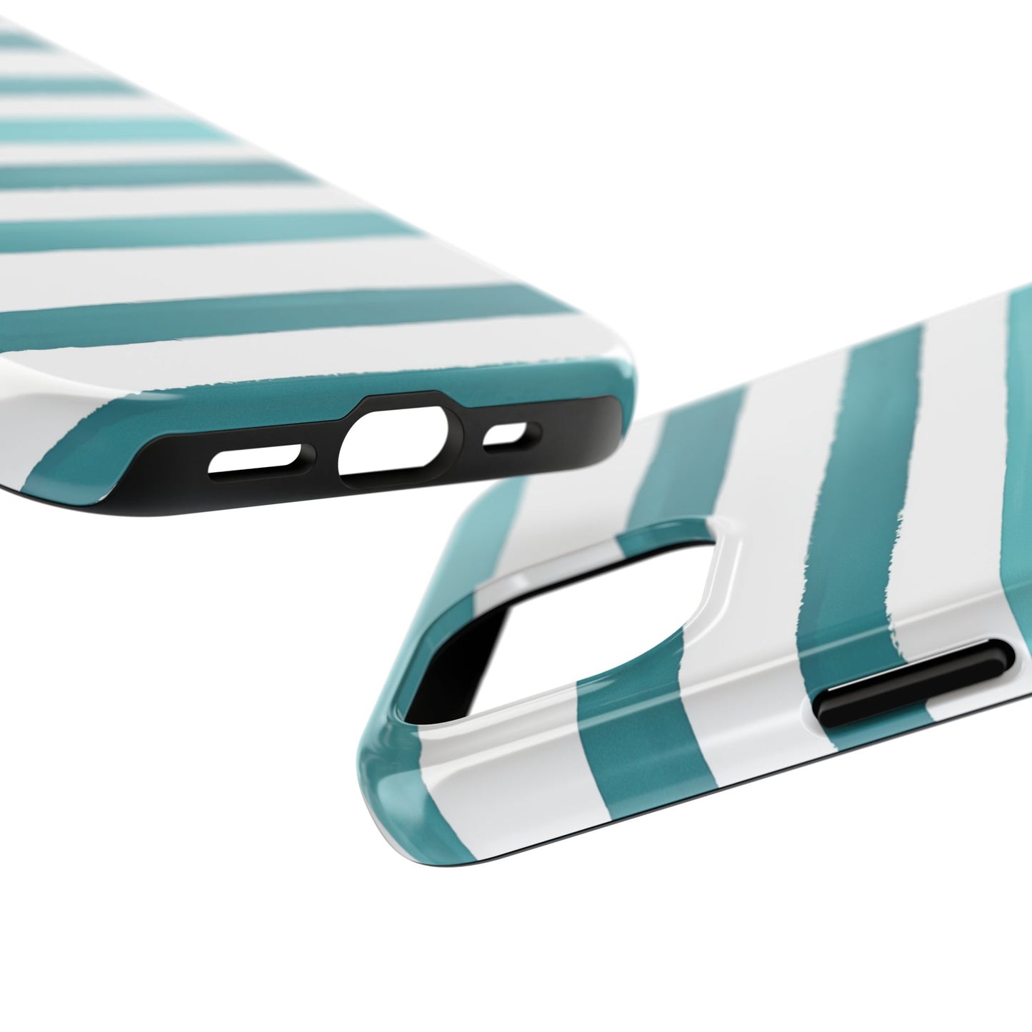 Vibrant Lines | Teal Ocean Stripes