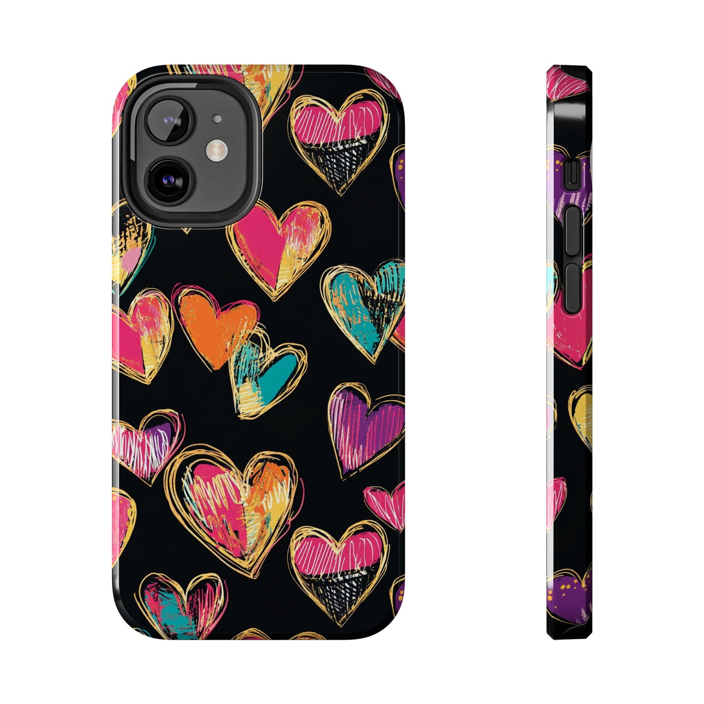 Love is in the Air | Colorful Chalk Hearts