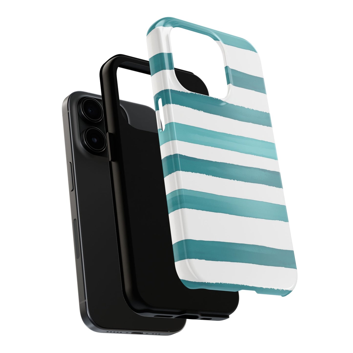 Vibrant Lines | Teal Ocean Stripes