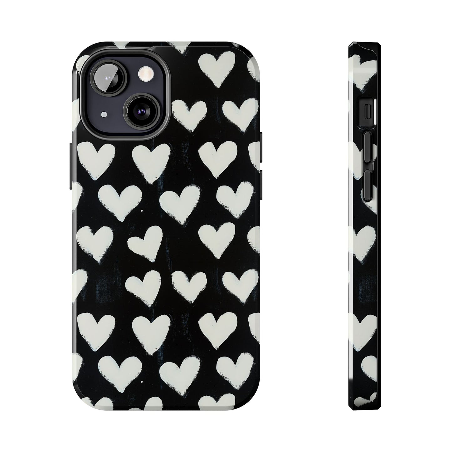 Love is in the Air | White Hearts on Black
