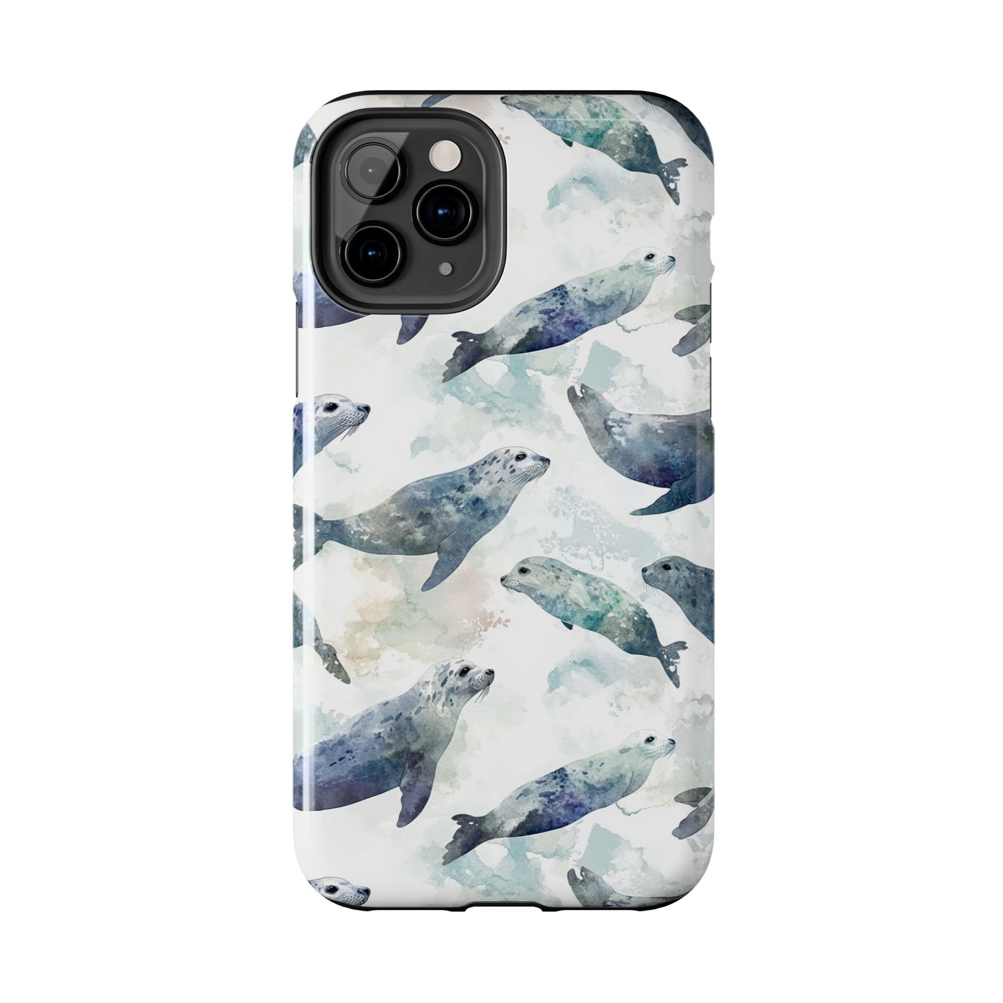 Animal Instinct | Watercolor Leopard Seals