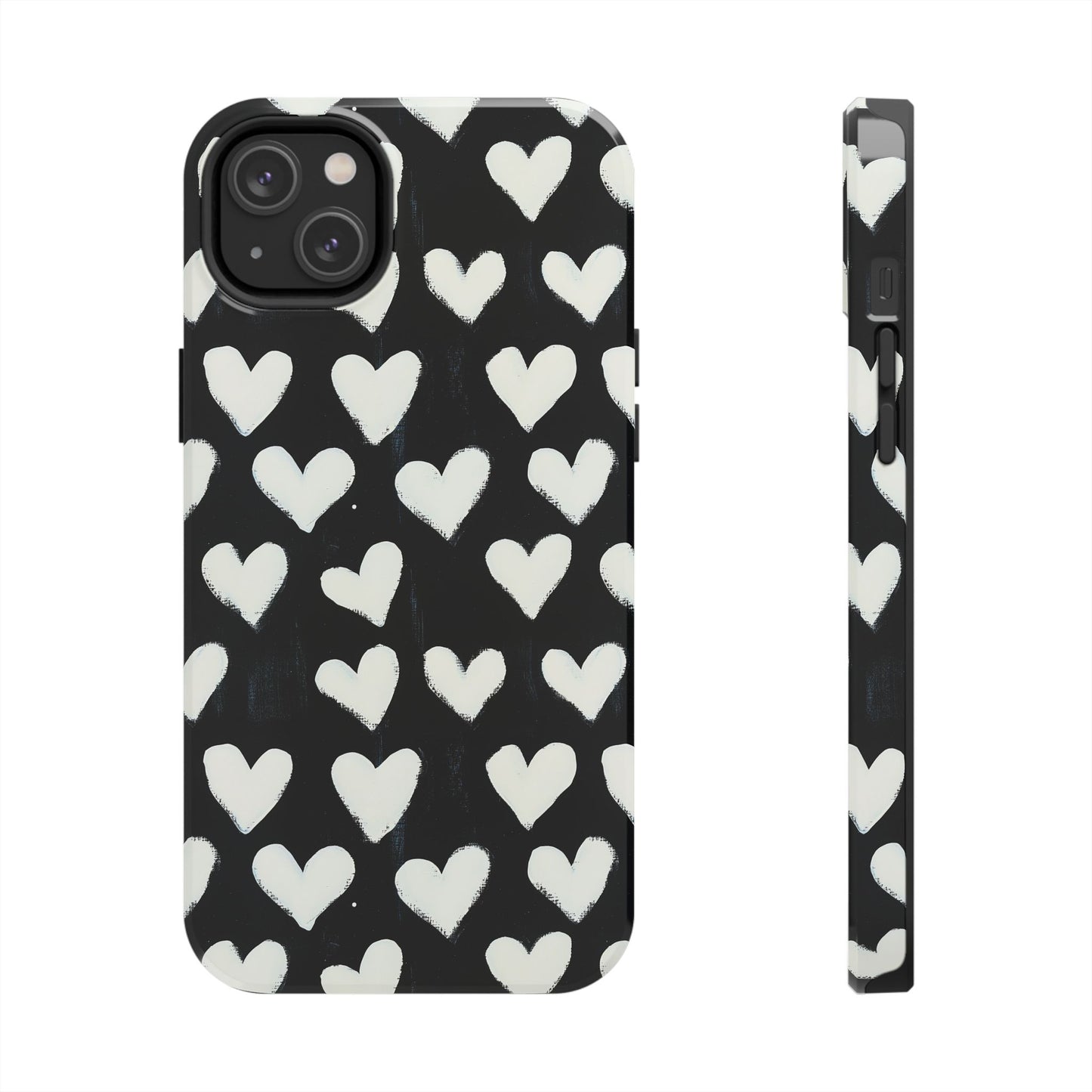 Love is in the Air | White Hearts on Black