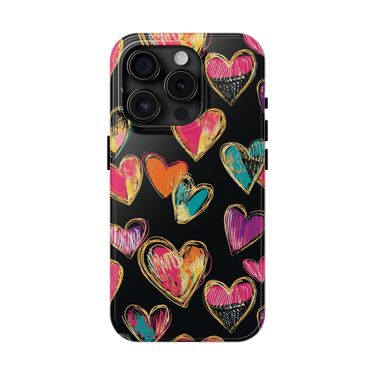 Love is in the Air | Colorful Chalk Hearts