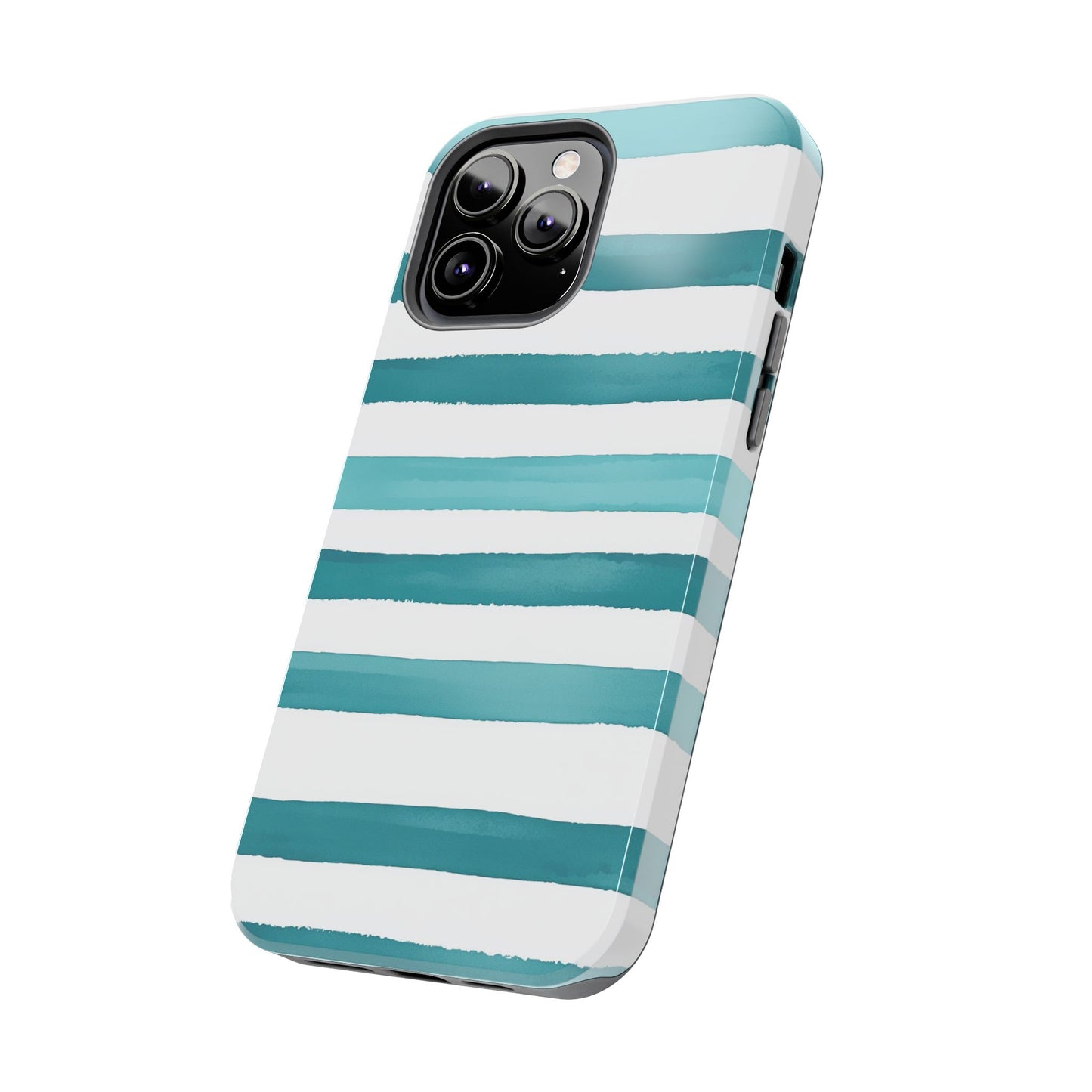 Vibrant Lines | Teal Ocean Stripes