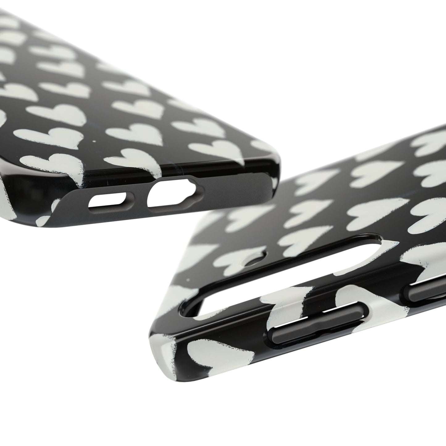 Love is in the Air | White Hearts on Black