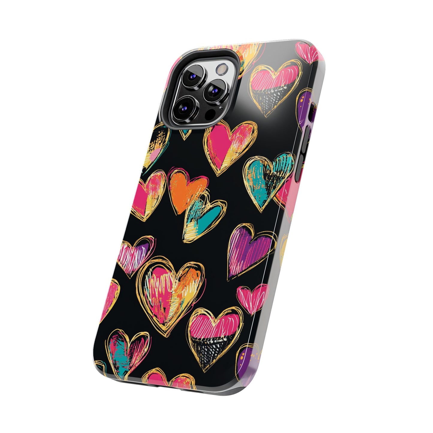 Love is in the Air | Colorful Chalk Hearts