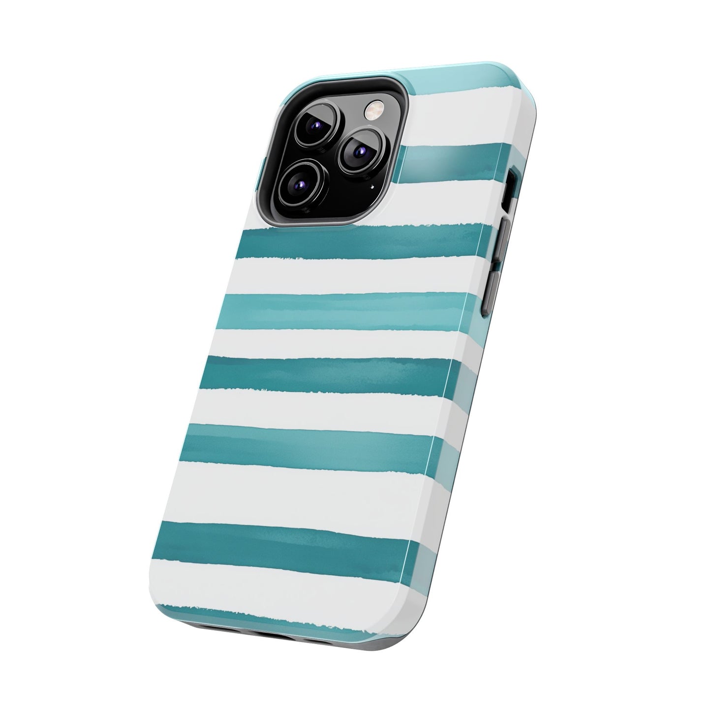 Vibrant Lines | Teal Ocean Stripes