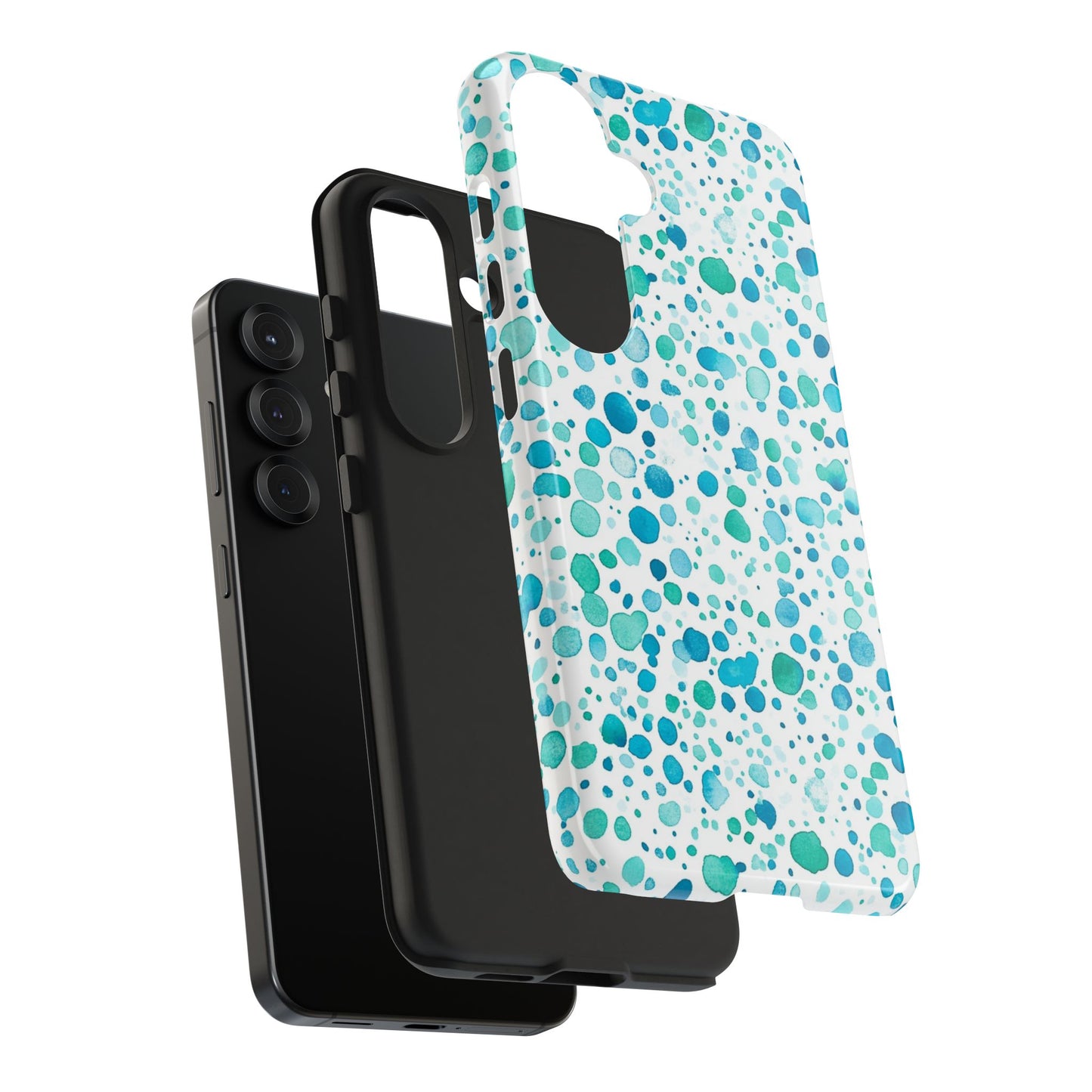 Trendy Spots | Aqua Watercolor Polka Dots