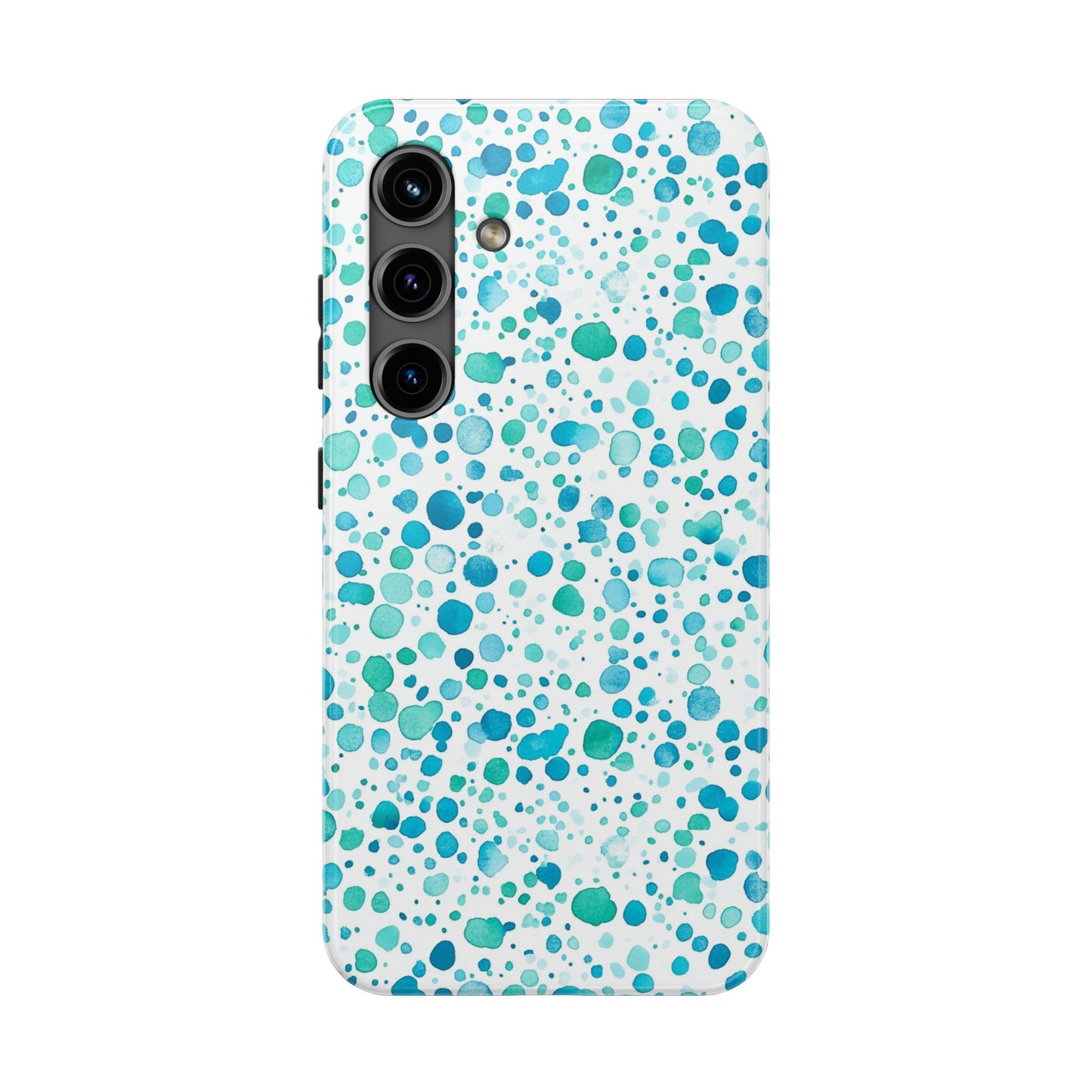 Trendy Spots | Aqua Watercolor Polka Dots