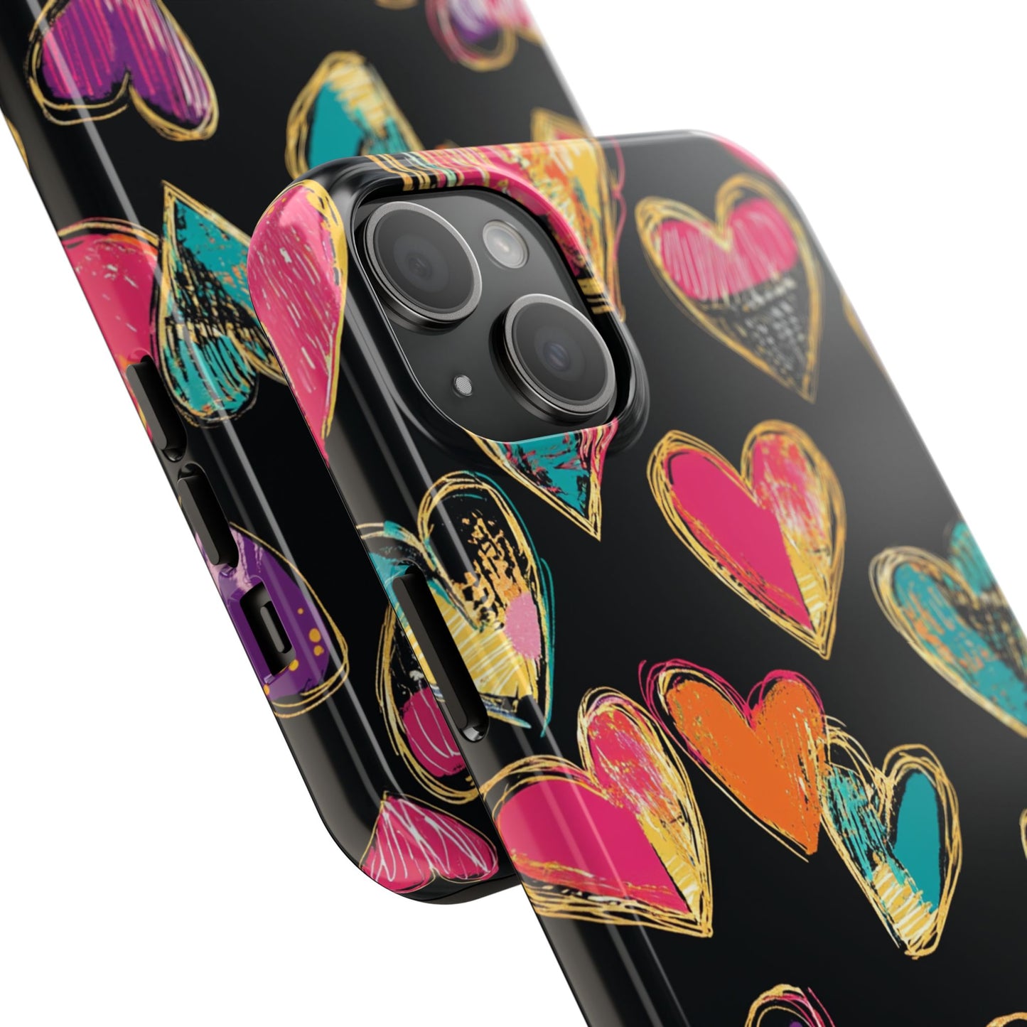 Love is in the Air | Colorful Chalk Hearts