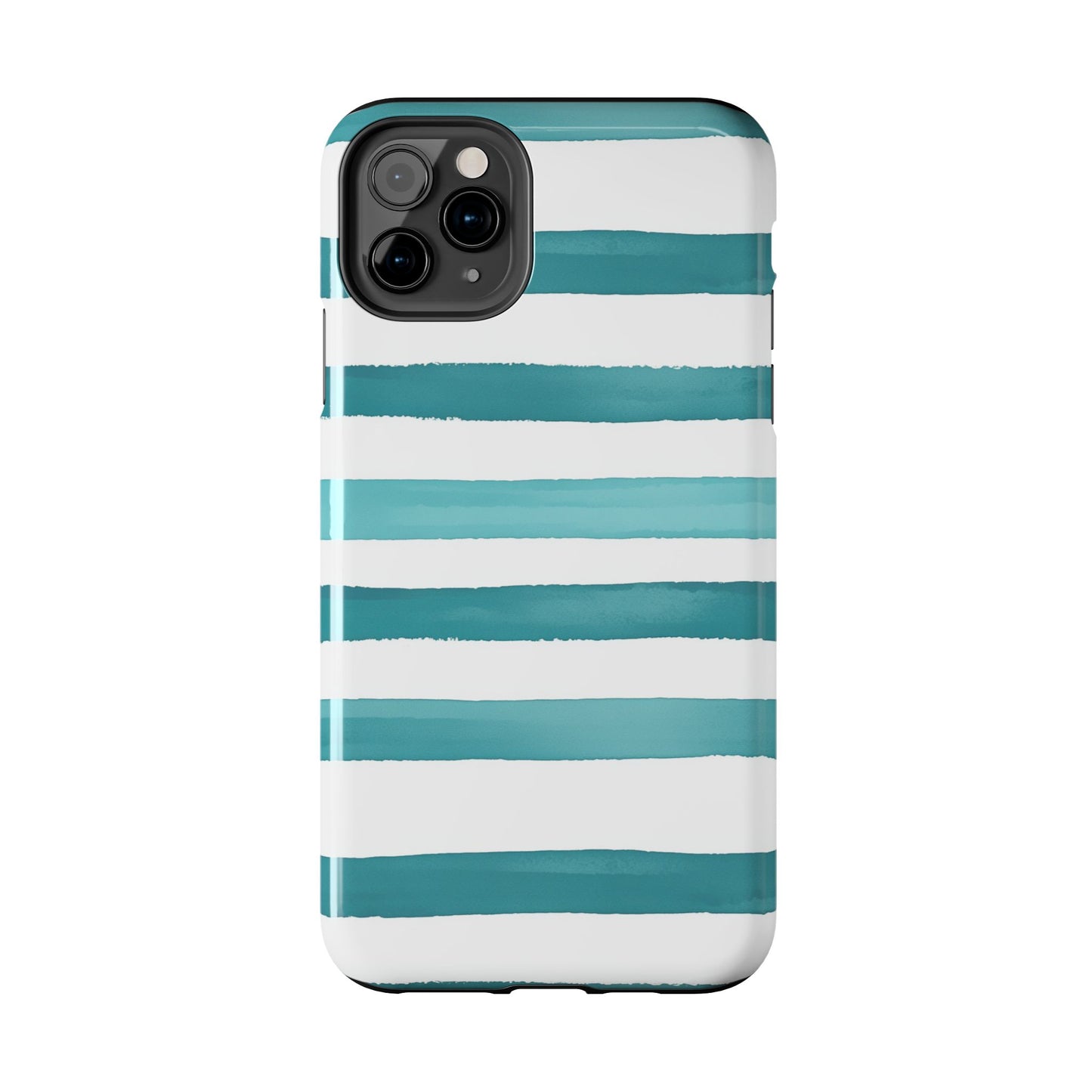 Vibrant Lines | Teal Ocean Stripes