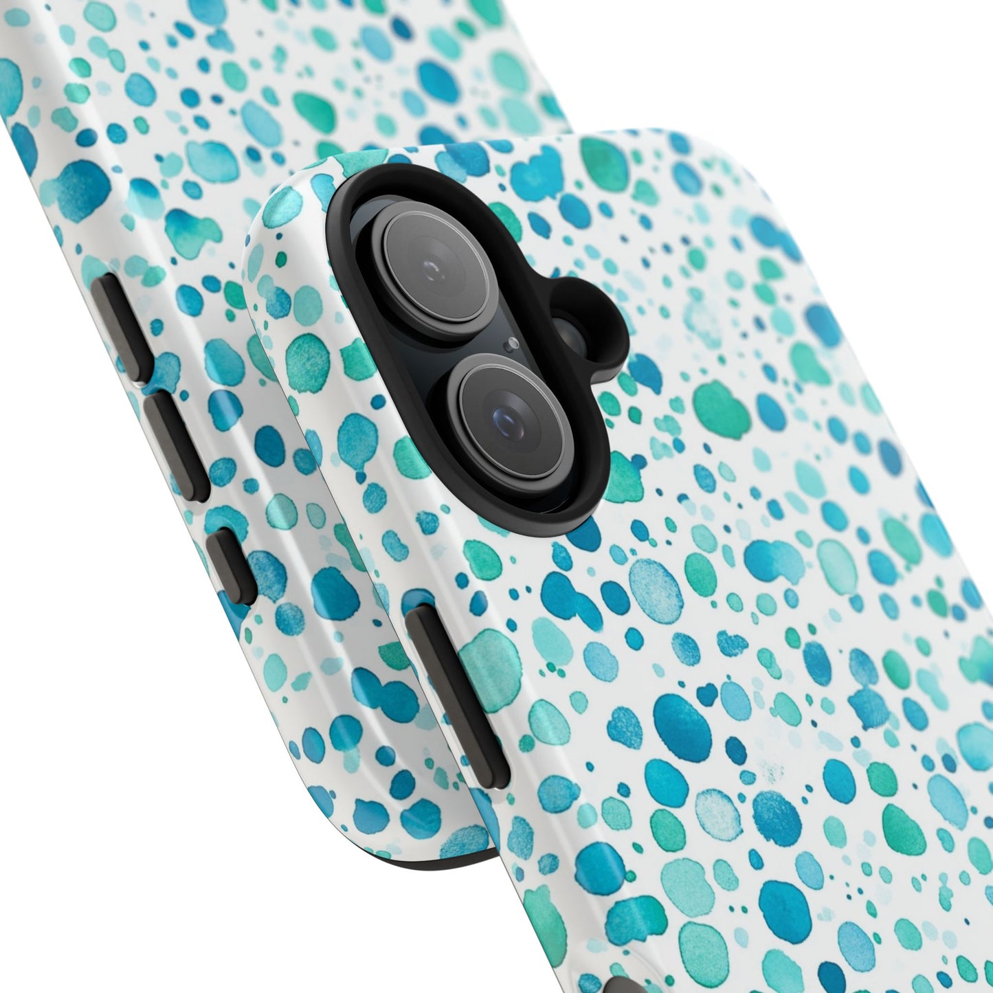 Trendy Spots | Aqua Watercolor Polka Dots
