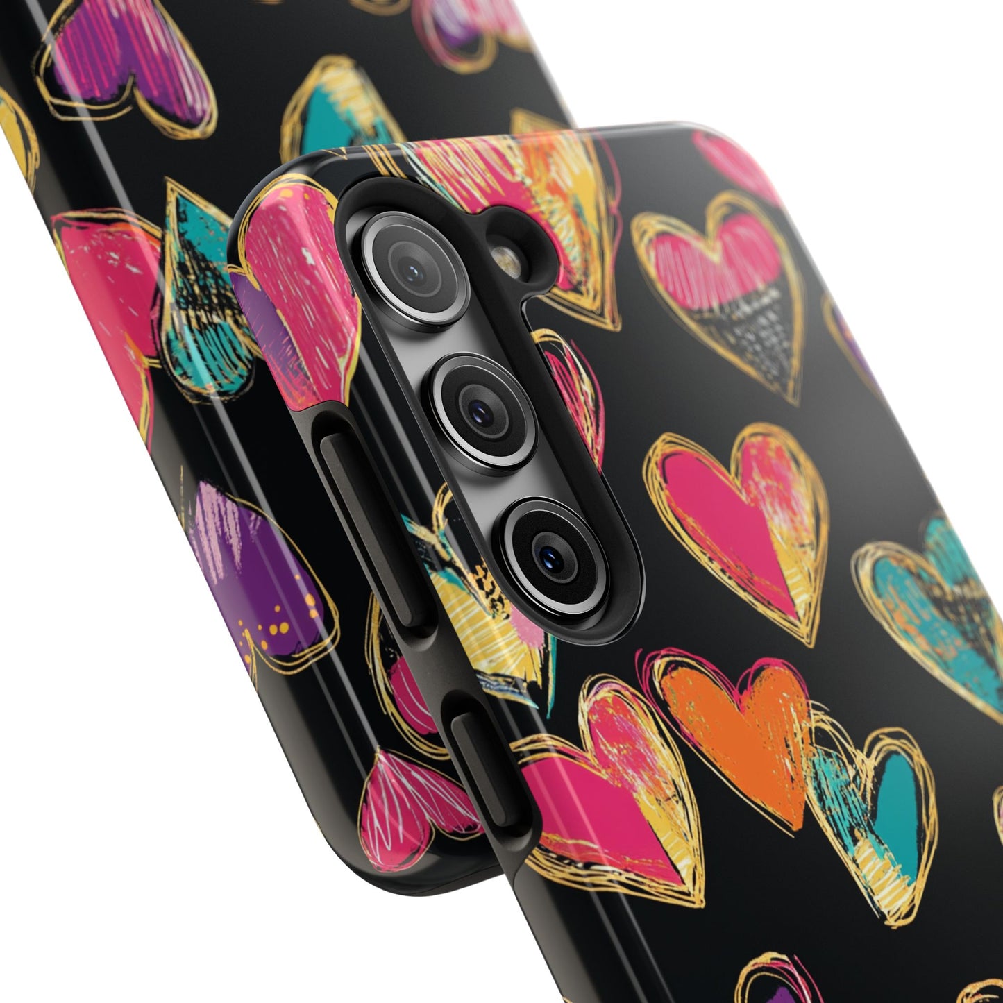 Love is in the Air | Colorful Chalk Hearts