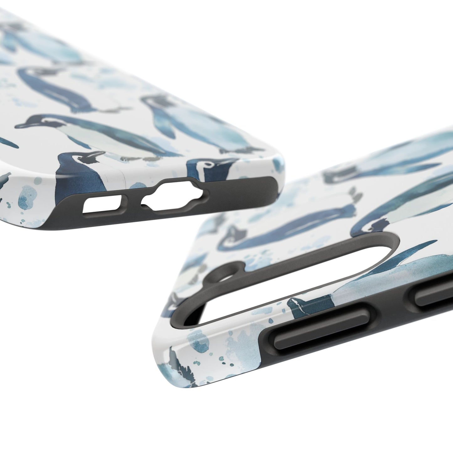 Animal Instinct | Watercolor Blue Gray Penguins