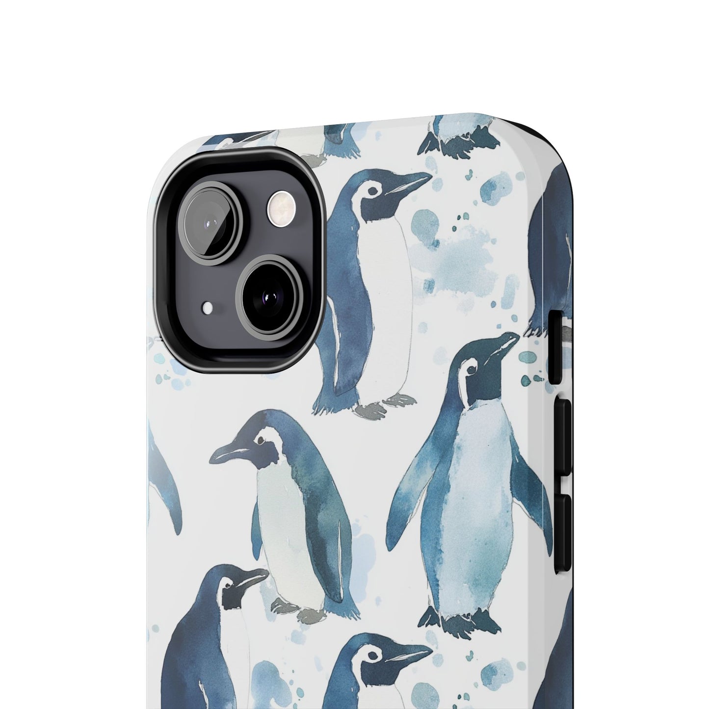 Animal Instinct | Watercolor Blue Gray Penguins