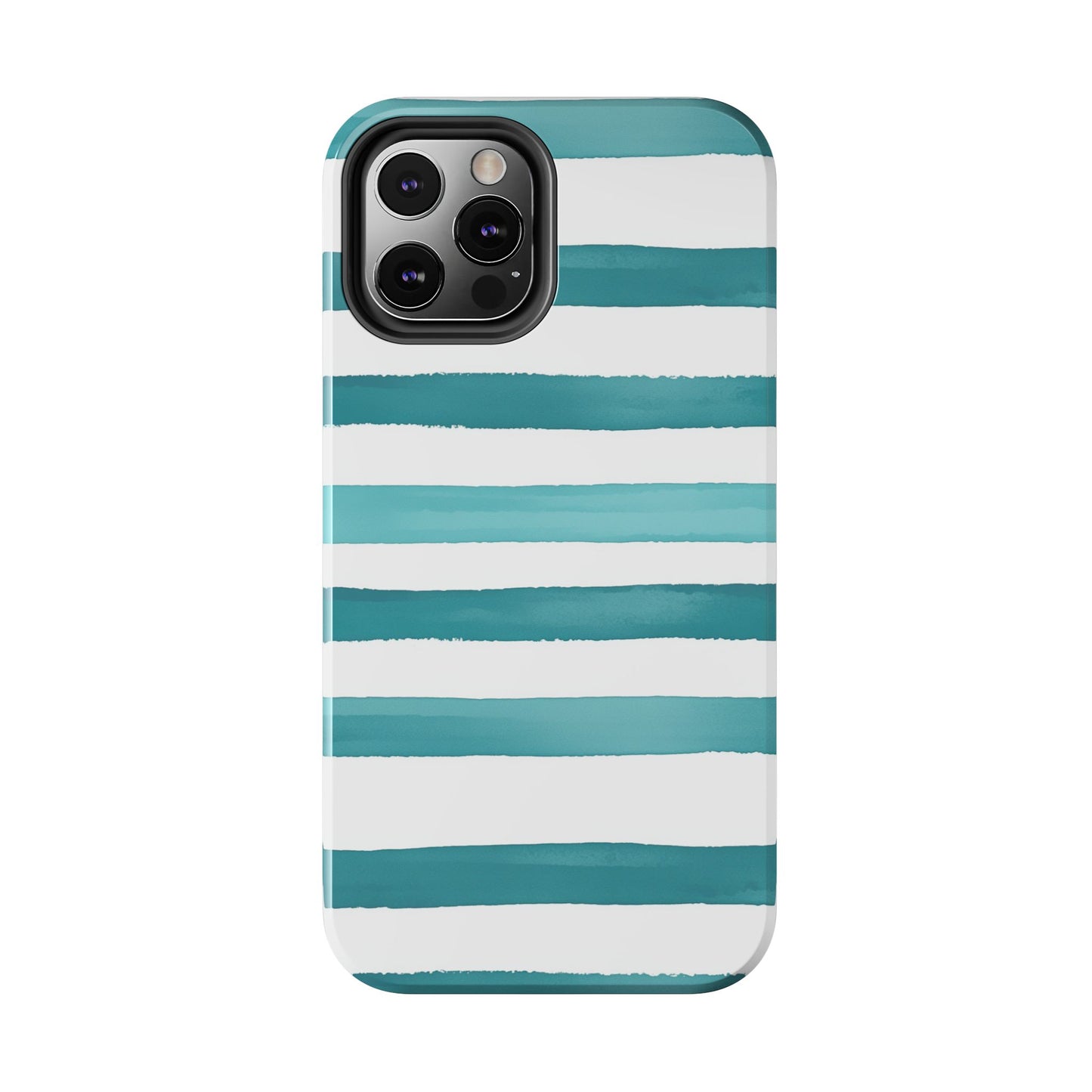 Vibrant Lines | Teal Ocean Stripes