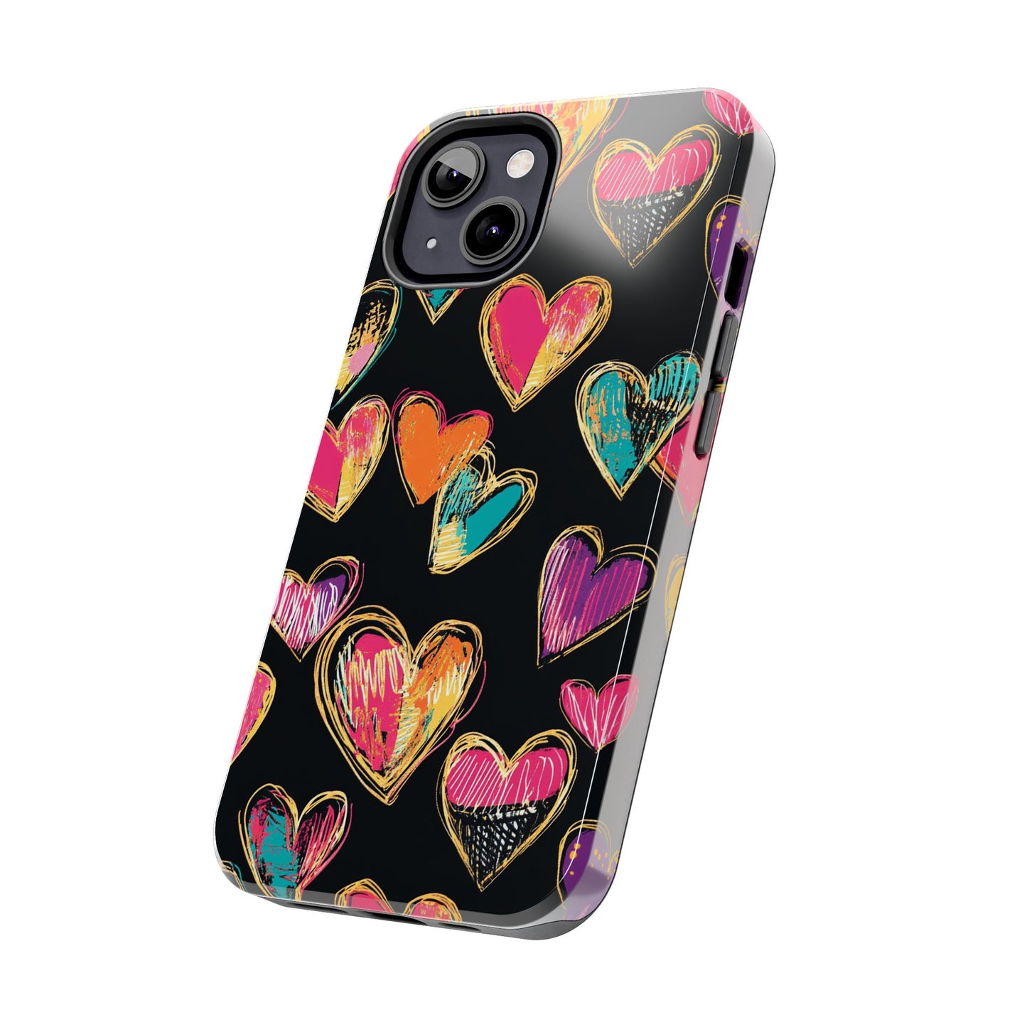 Love is in the Air | Colorful Chalk Hearts