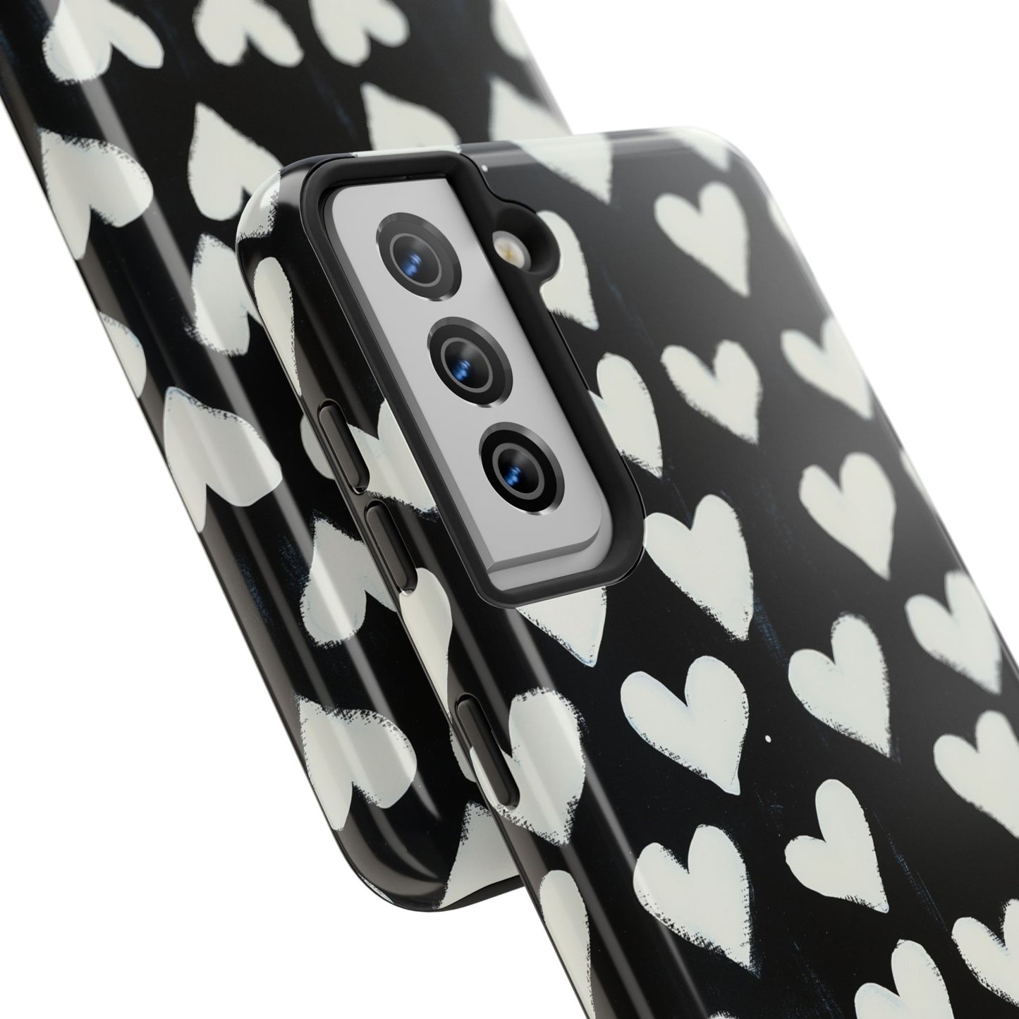 Love is in the Air | White Hearts on Black