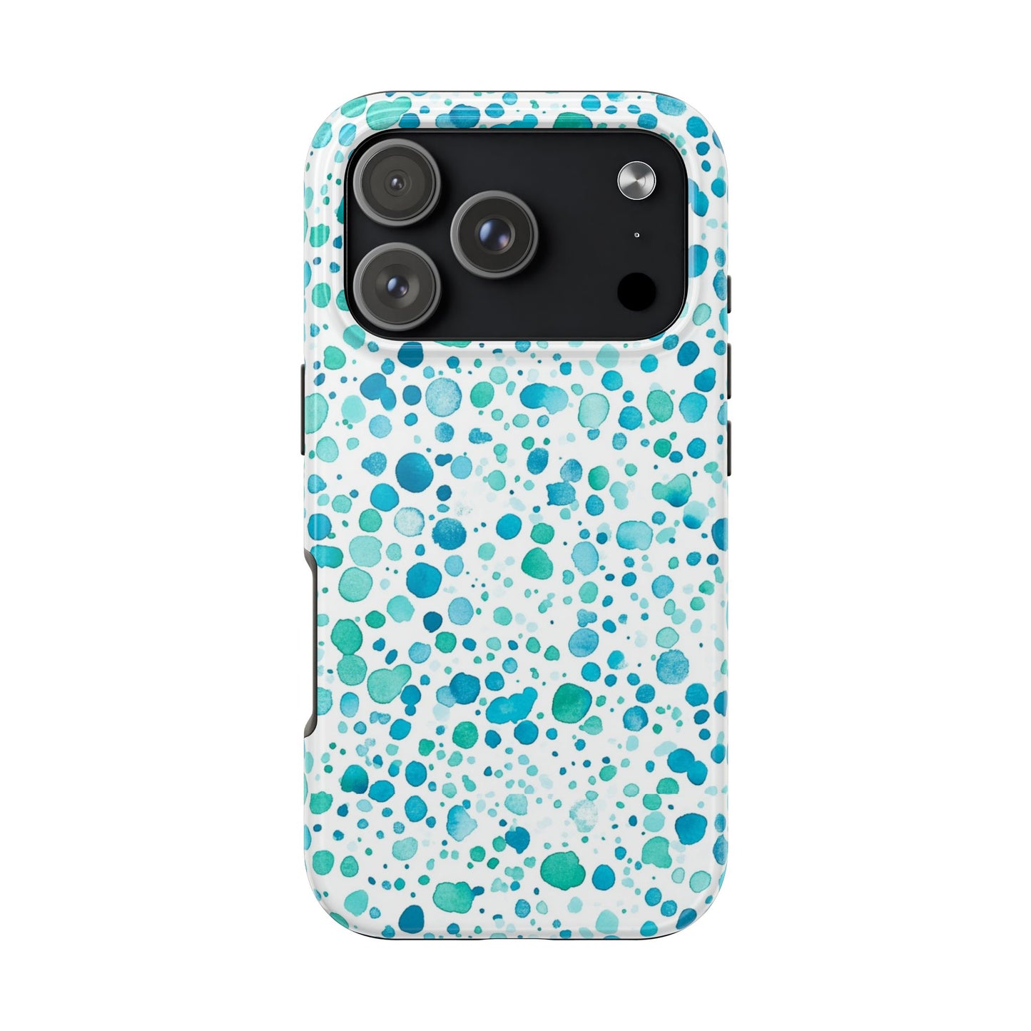 Trendy Spots | Aqua Watercolor Polka Dots